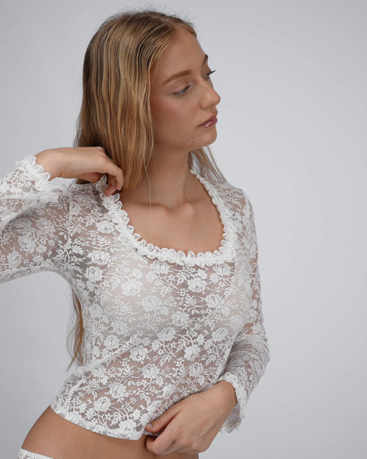 Lace Poem Top - White