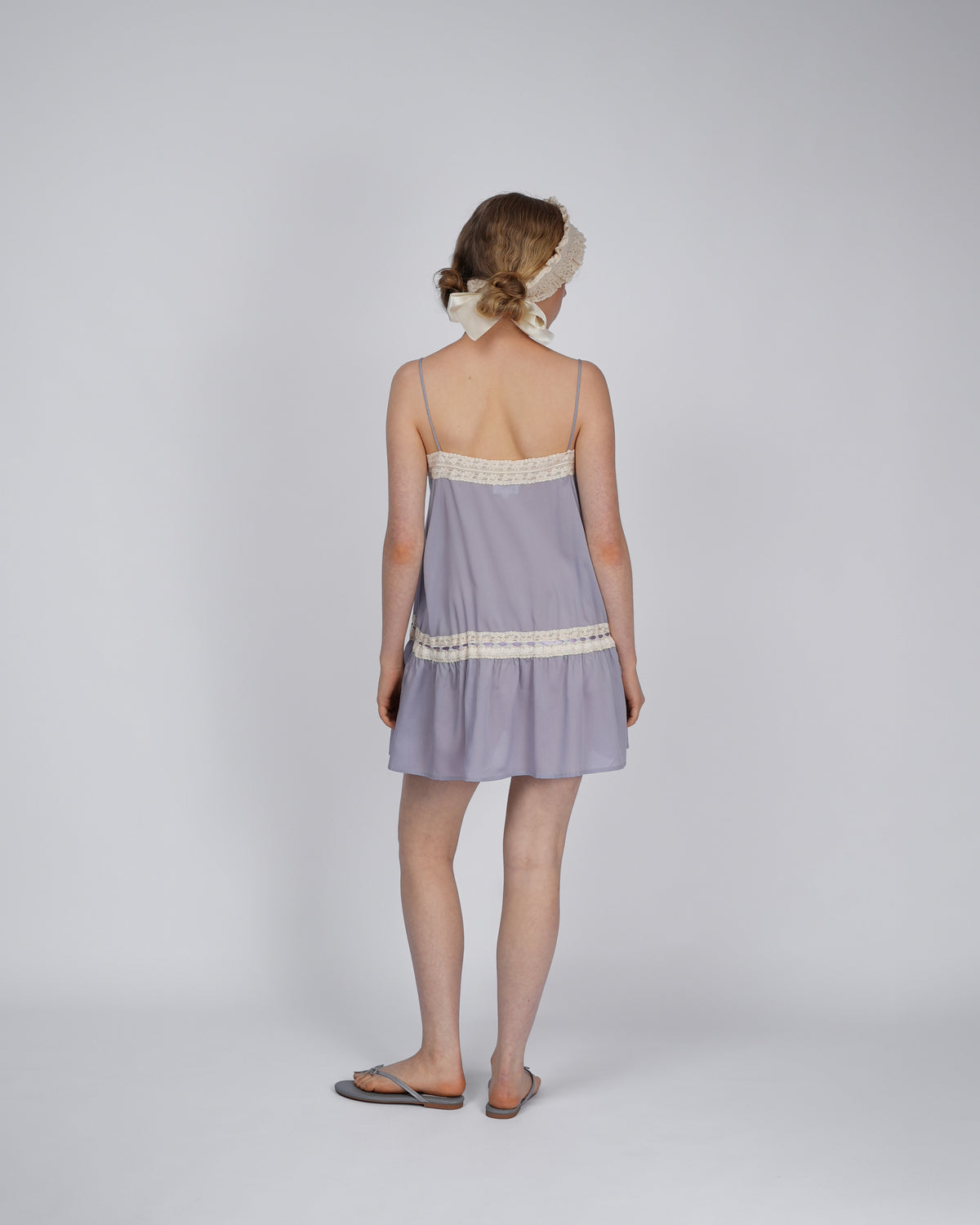 Lace Ribbon Dress - Wisteria