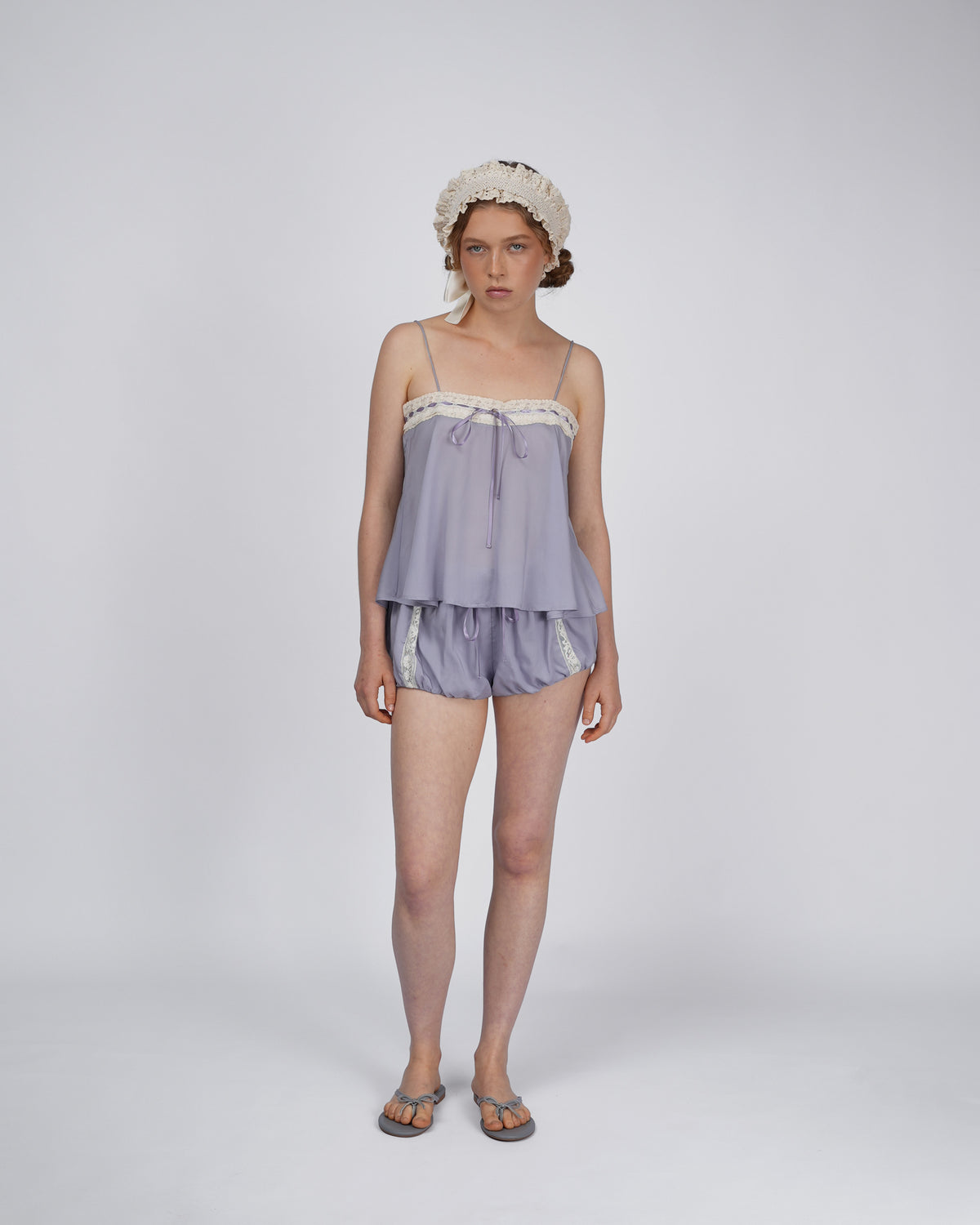 Lace Ribbon Cami - Wisteria