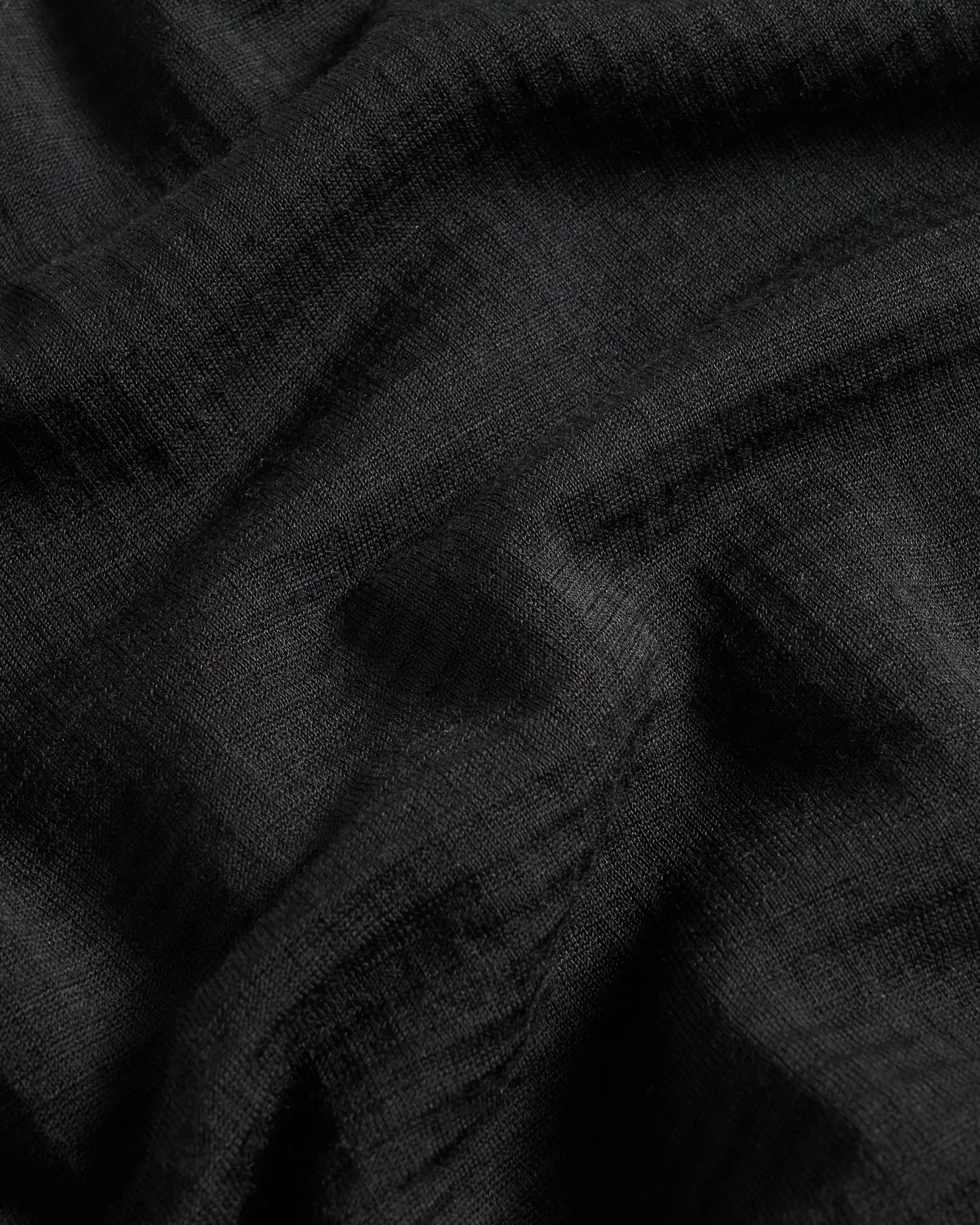 Hooded Merino Grid Fleece - Black
