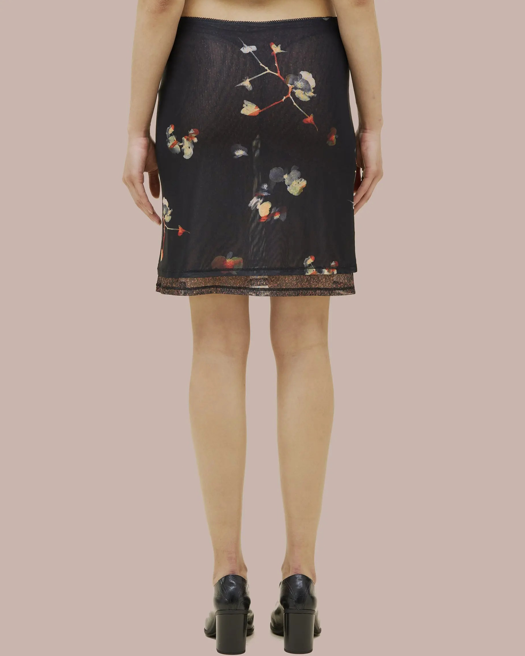 Duet Skirt - Black Pansy