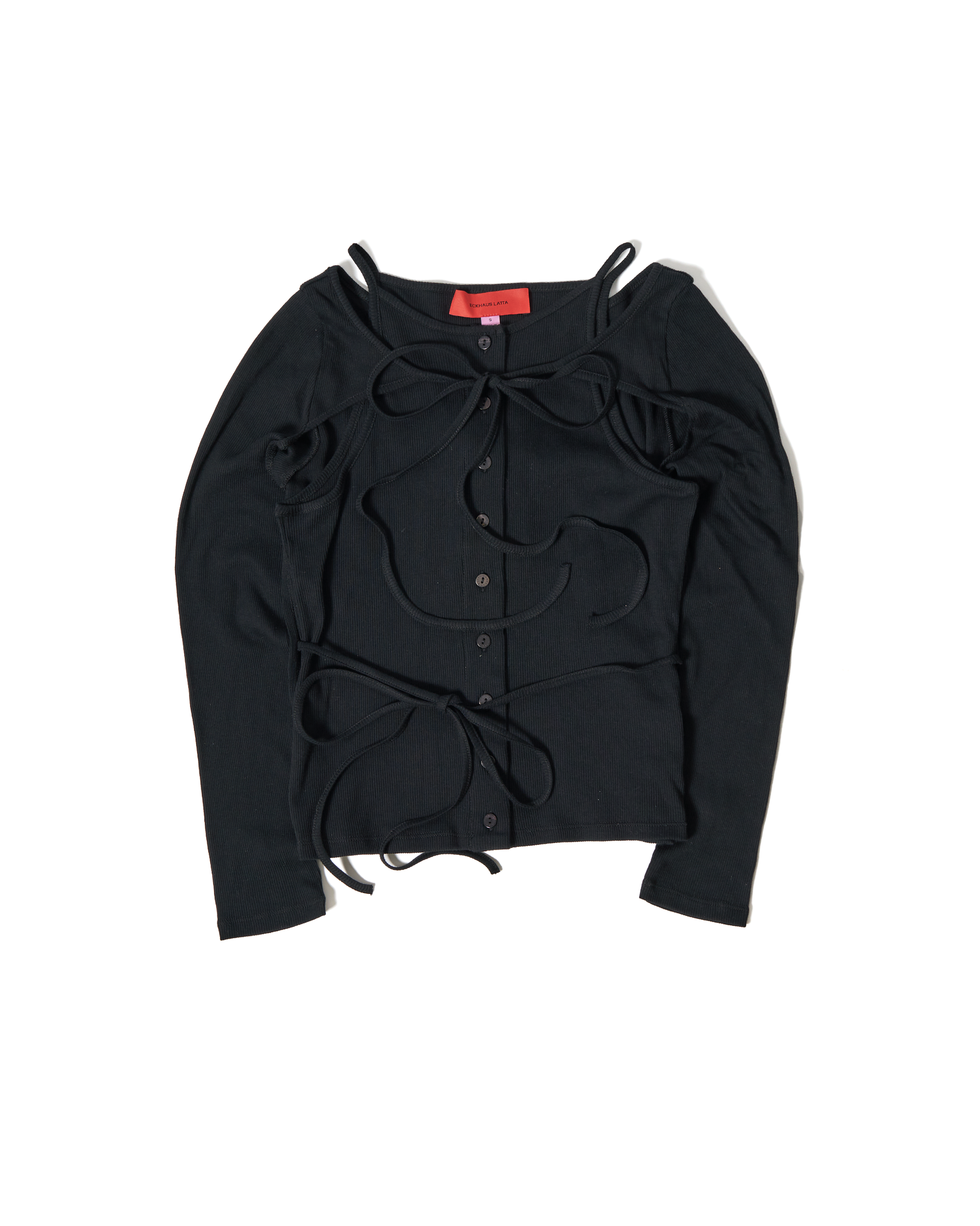 【関税込み】Eckhaus Latta ブラック Duet トップス 1110-EL-C-COAL96947123_grande.