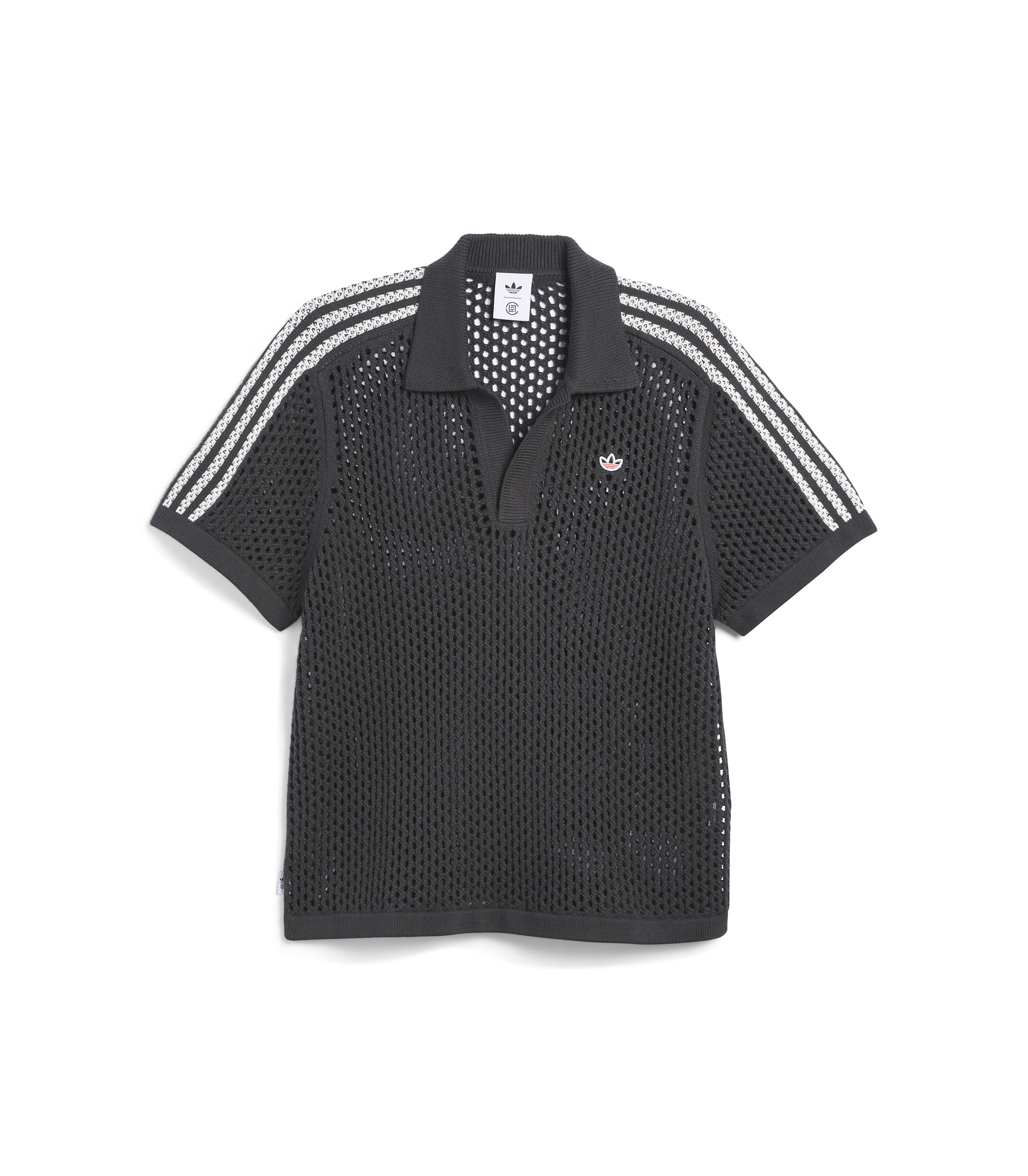 Clot Crochet Polo - Carbon
