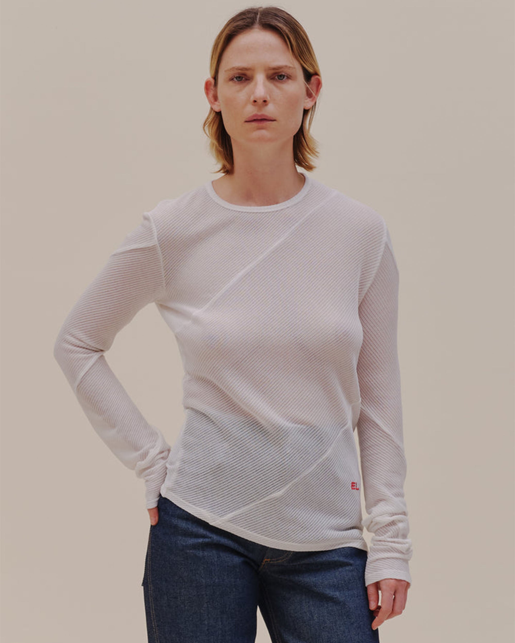 Spiral Long Sleeve - Powder