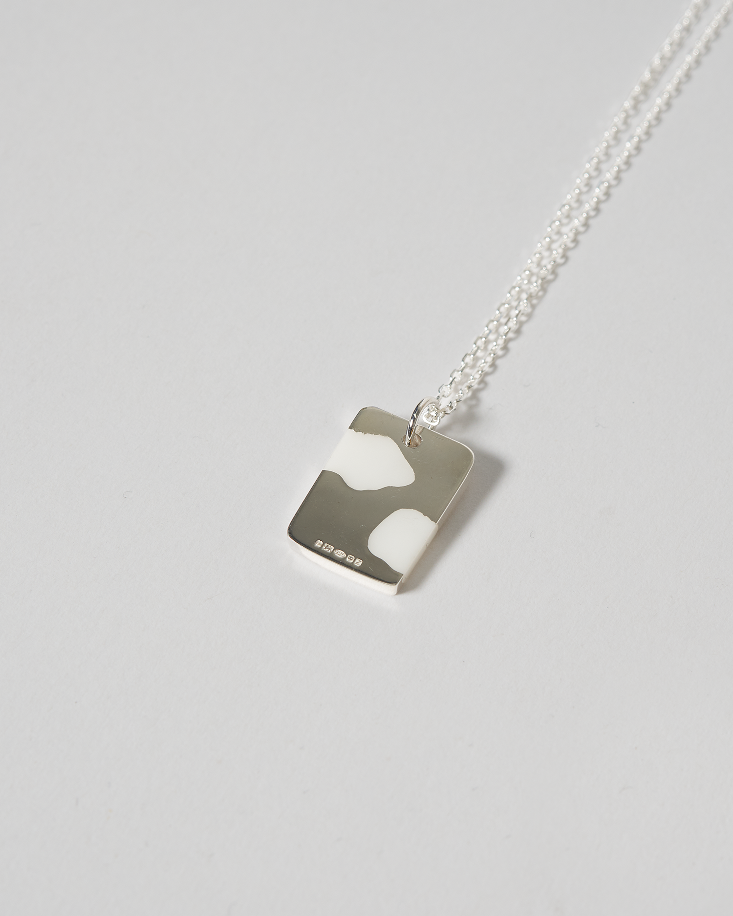 Two Piece Dog Tag - White