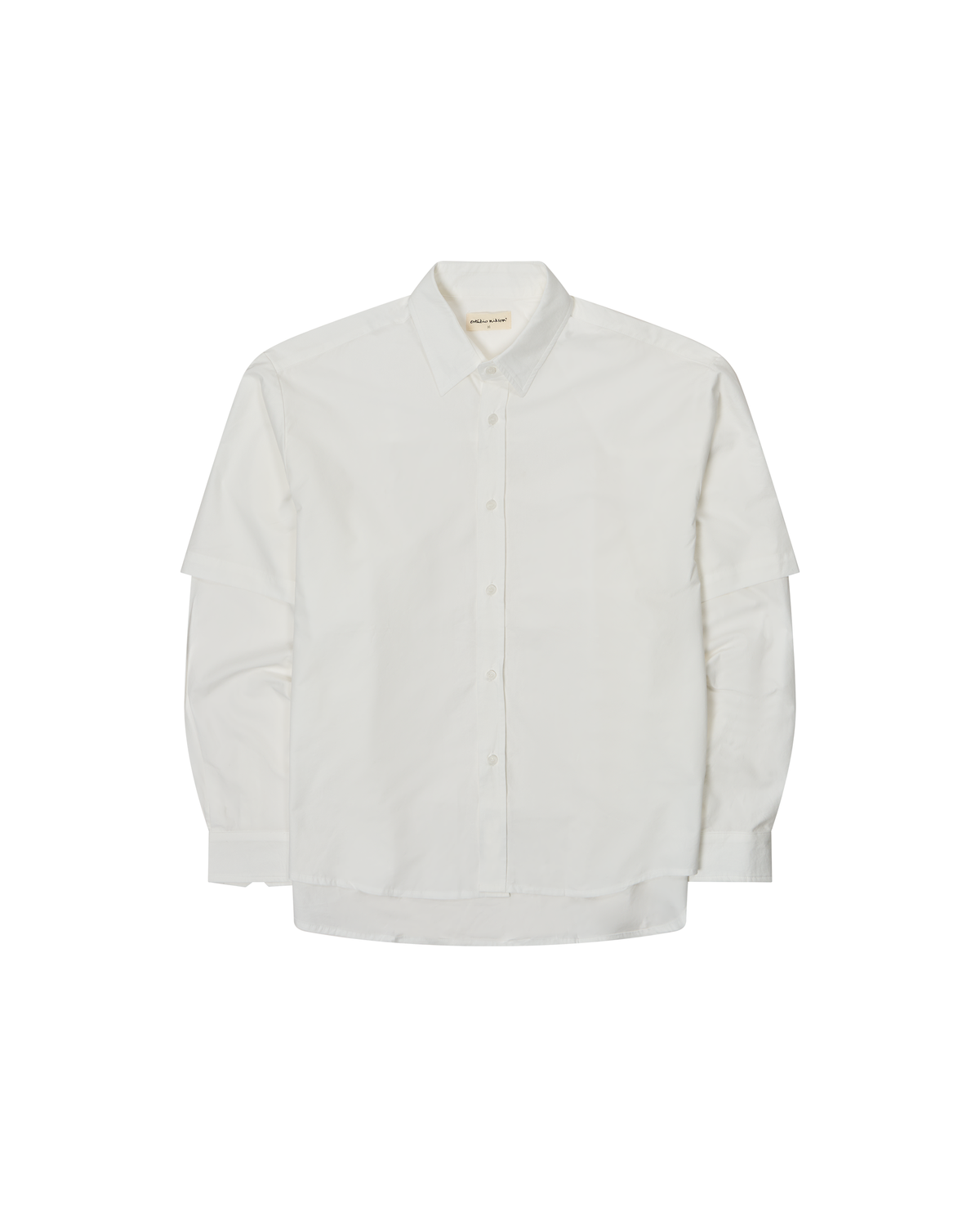 Button-Up Layered Shirt - White