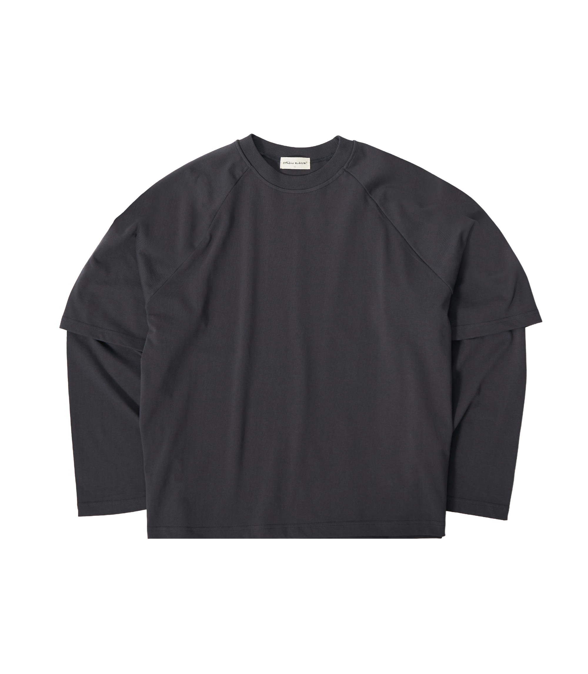 Longsleeve Layered T-shirt - Charcoal