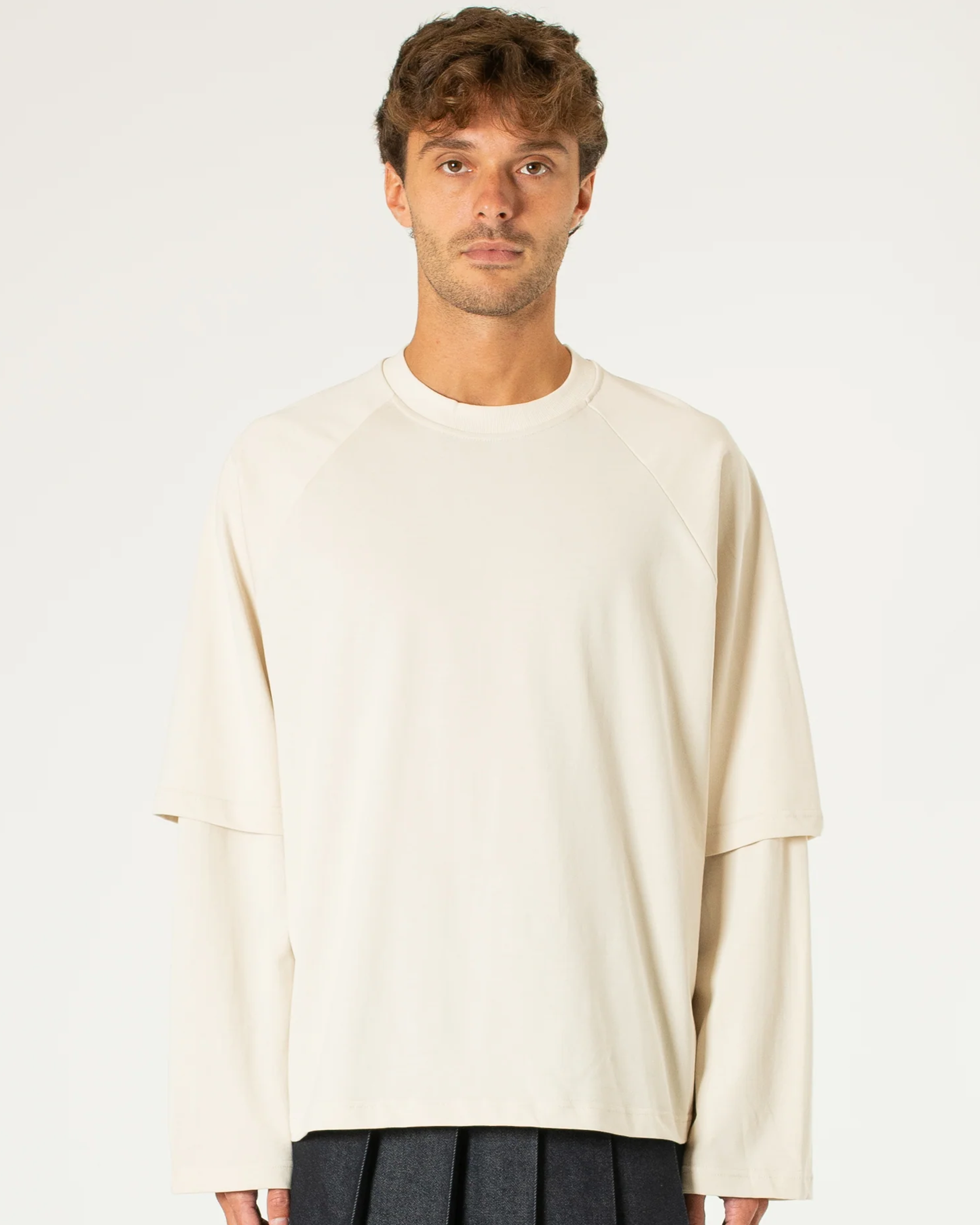 Longsleeve Layered T-shirt - Off White