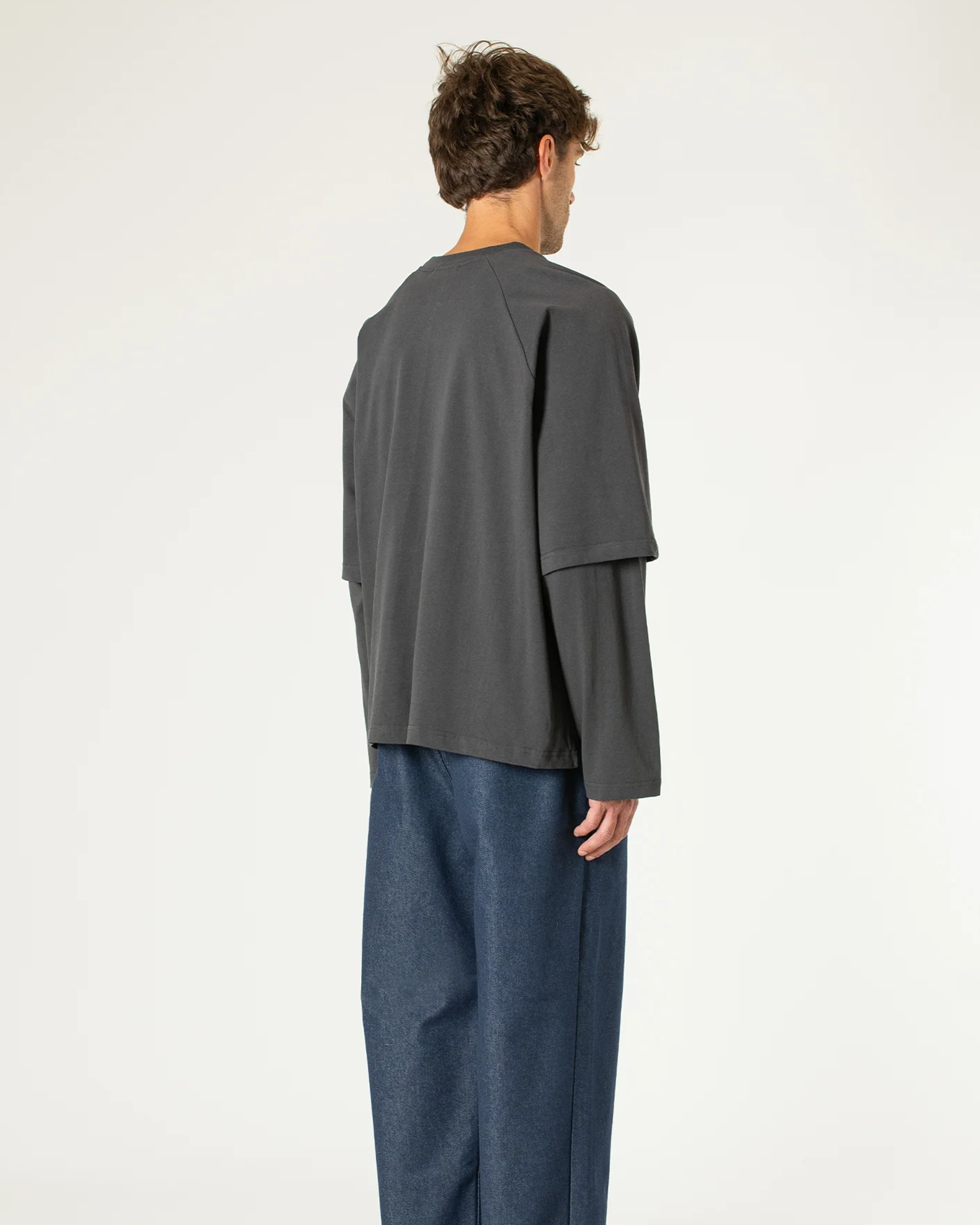 Longsleeve Layered T-shirt - Charcoal