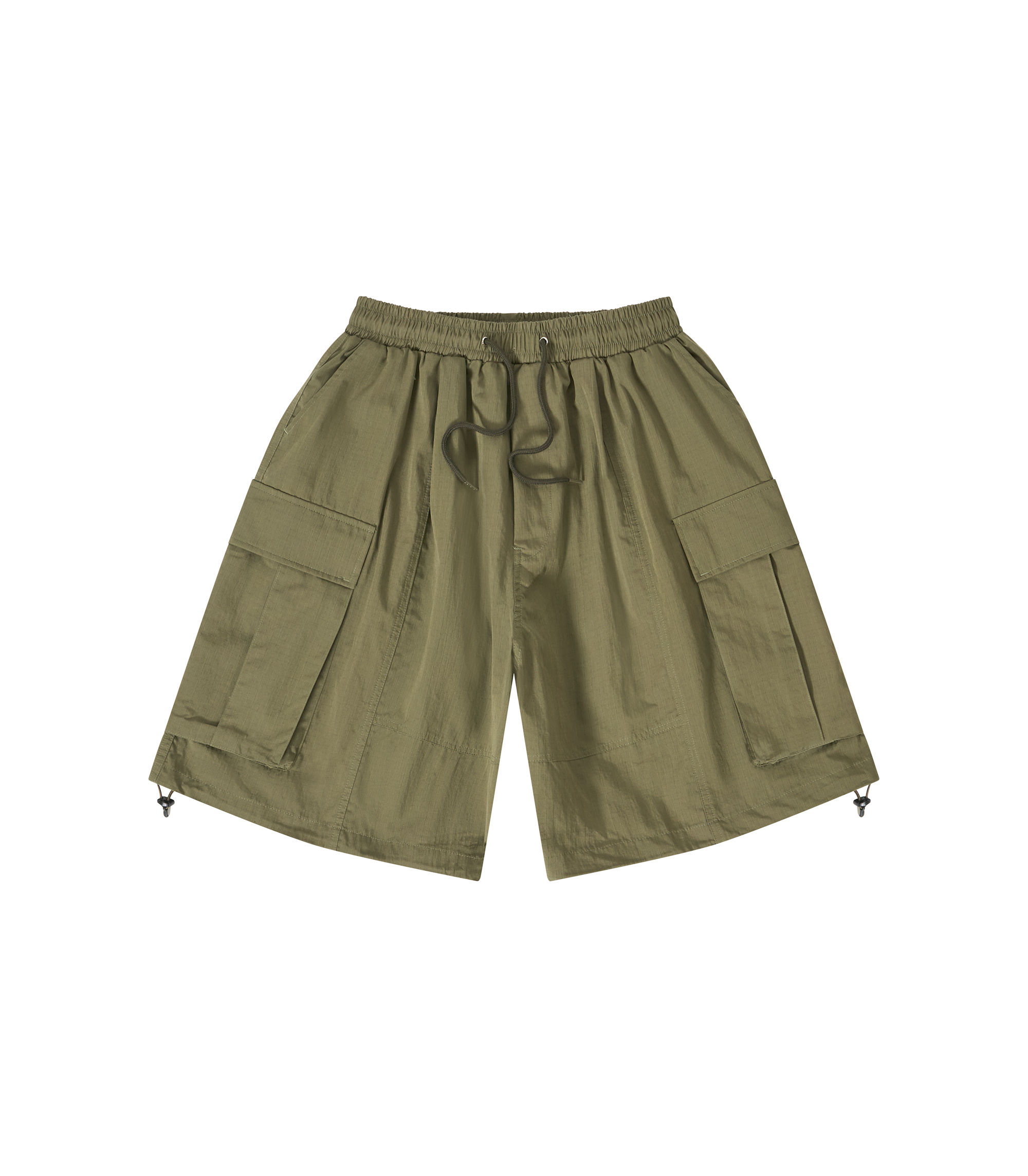 Ripstop Balloon Cargo Shorts - Khaki