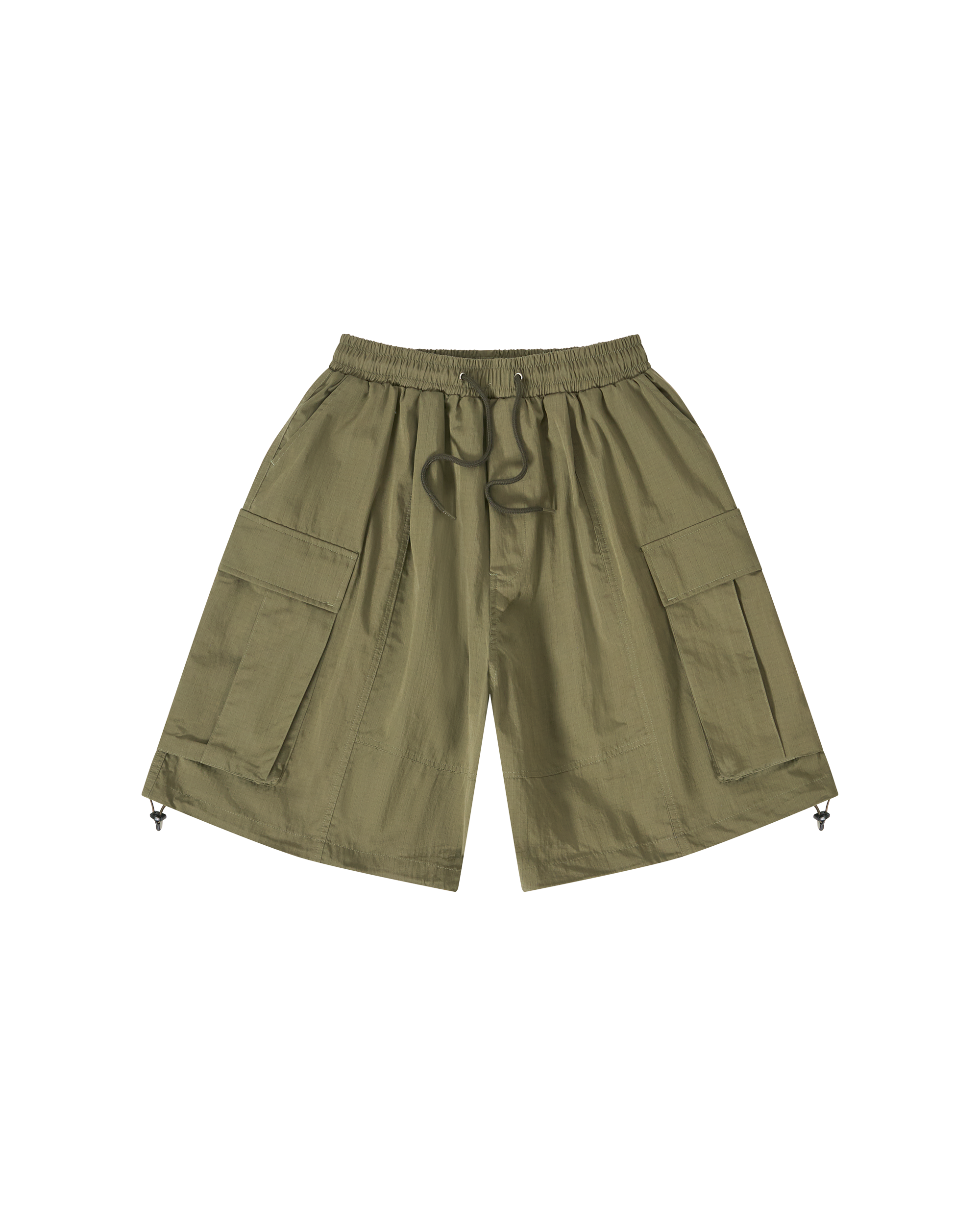 Ripstop Balloon Cargo Shorts - Khaki