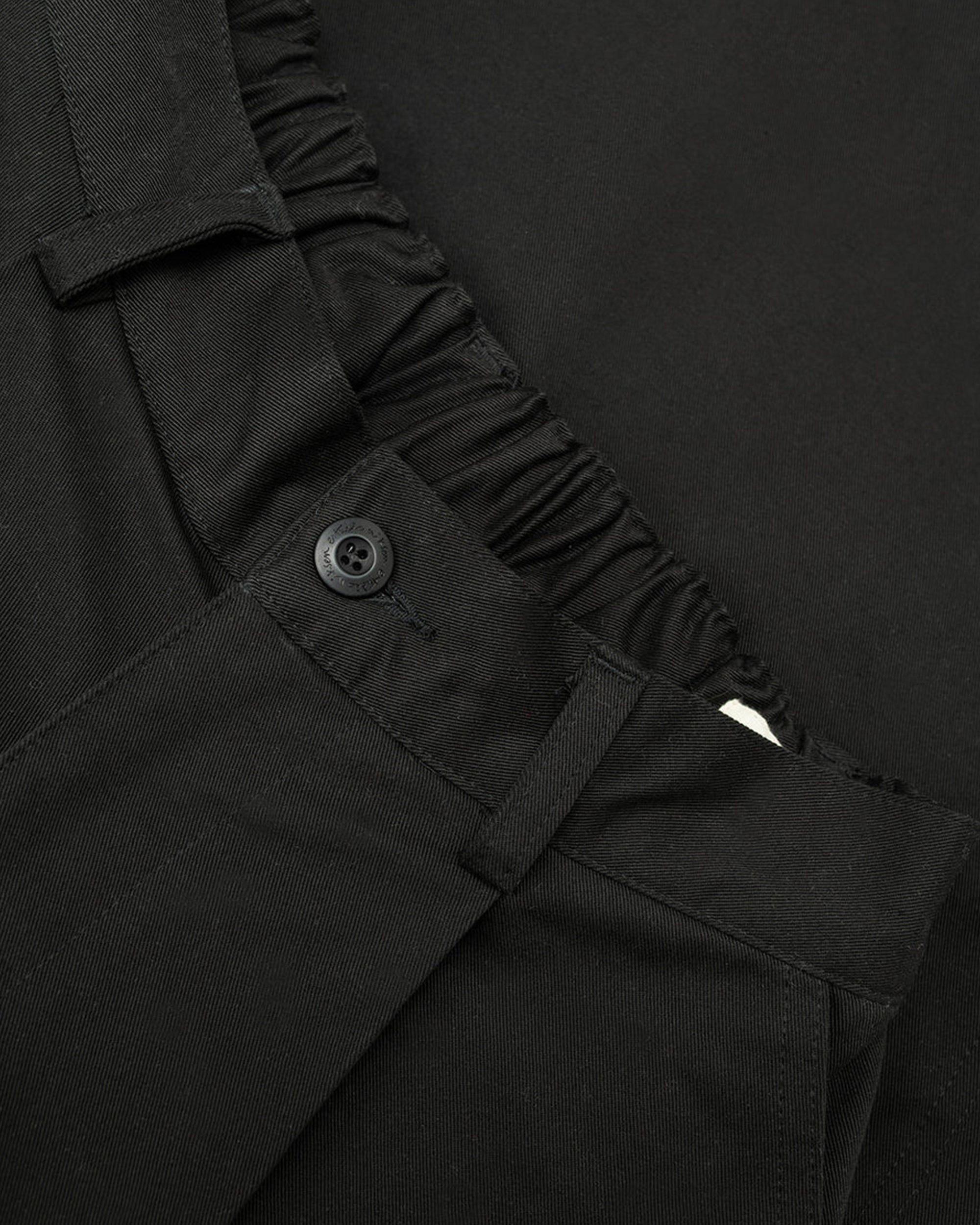 Pintuck Wide Shorts - Black