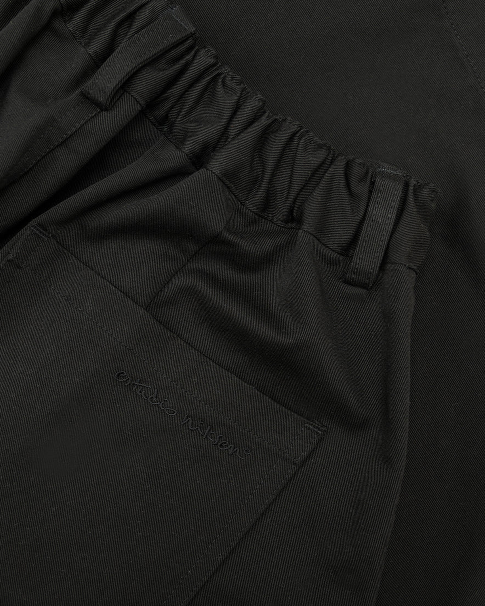Pintuck Wide Shorts - Black