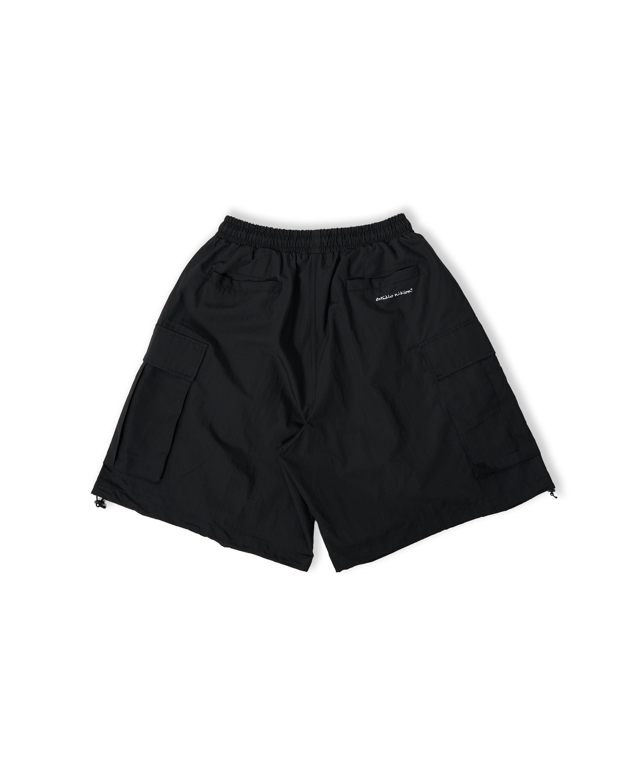 Ripstop Balloon Cargo Shorts - Black