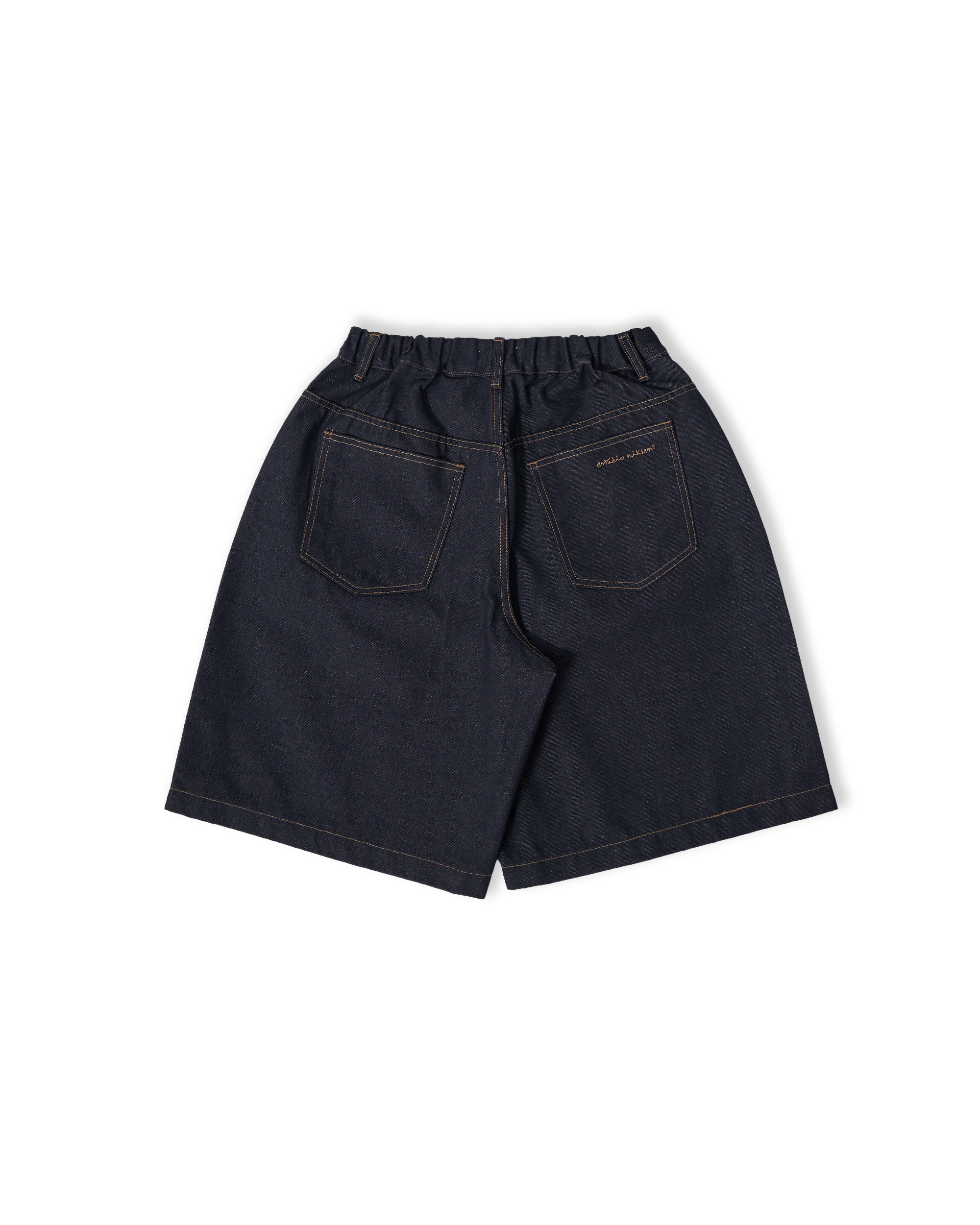 Raw Denim In-Stitch Shorts - Indigo