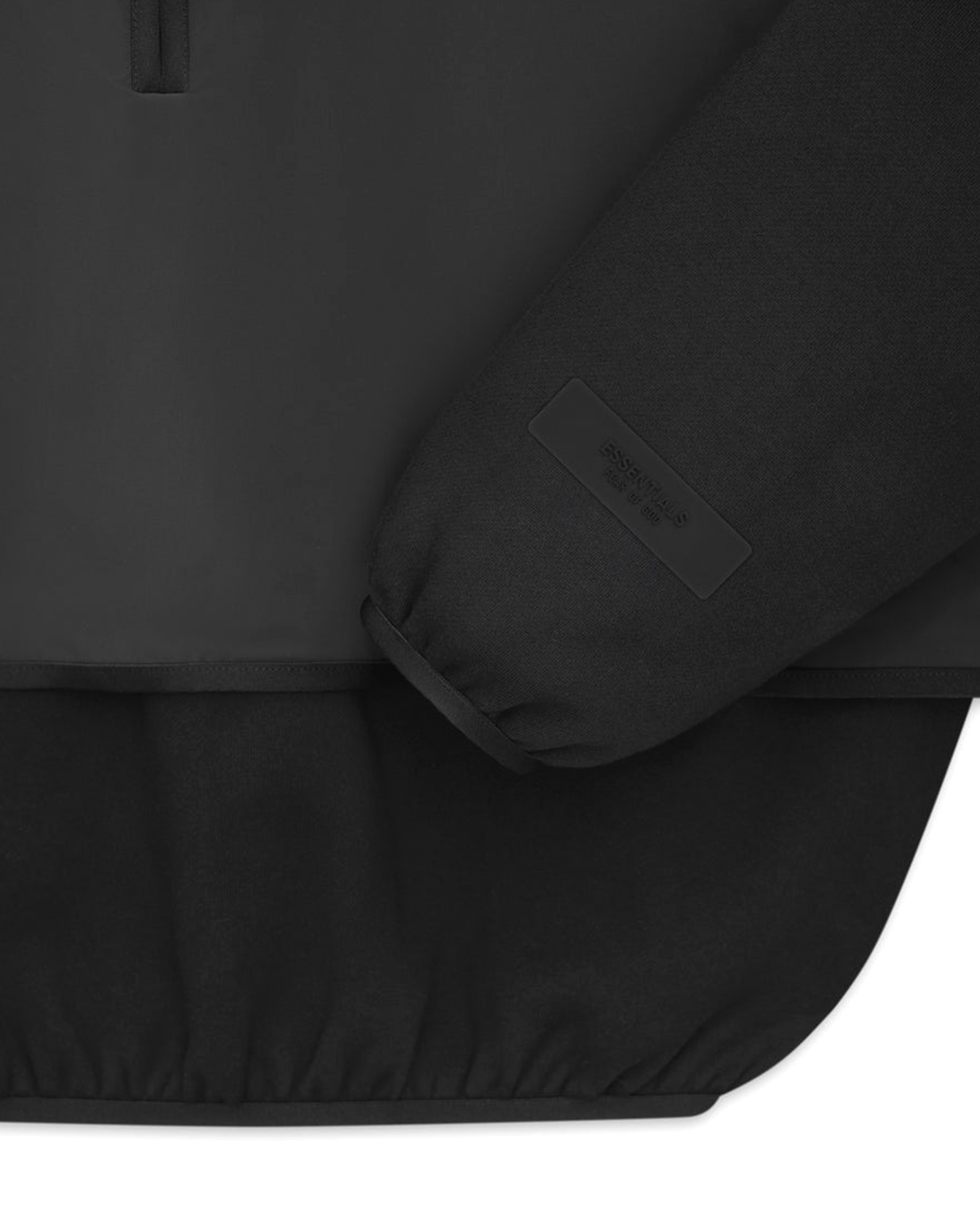 Nylon Fleece Mockneck Sweater - Black / Black