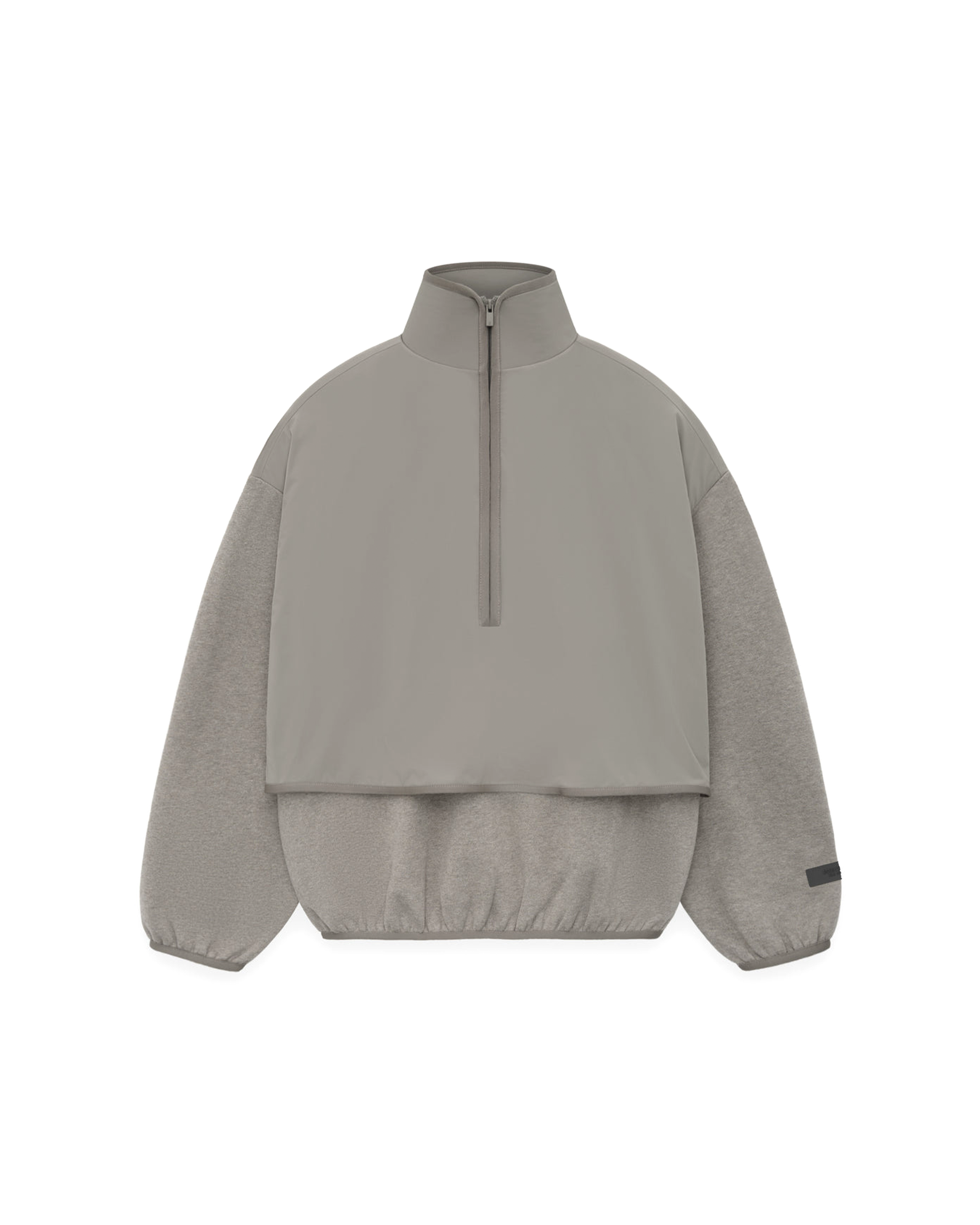 Nylon Fleece Mockneck Sweater - Dust / Heather Grey