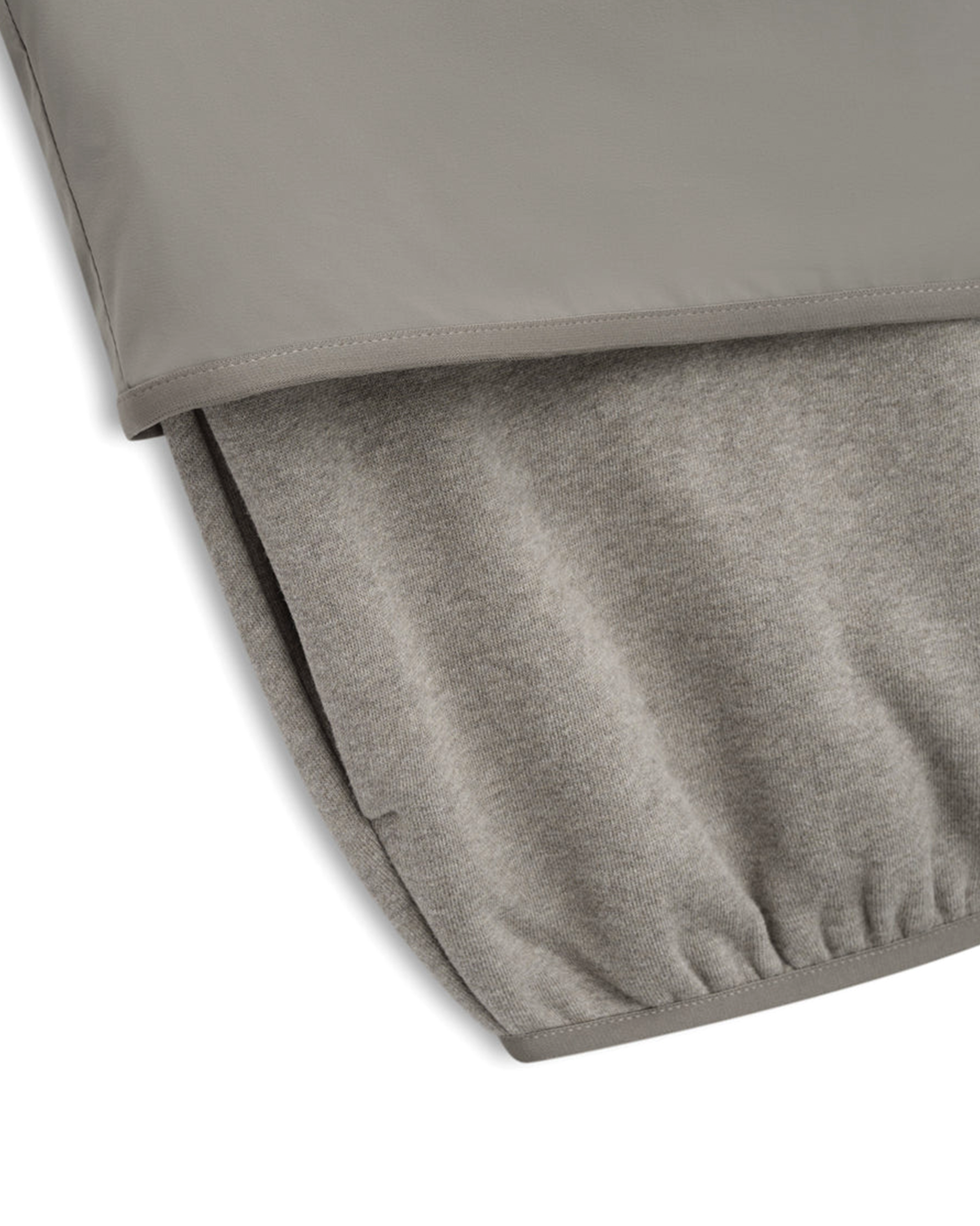 Nylon Fleece Mockneck Sweater - Dust / Heather Grey