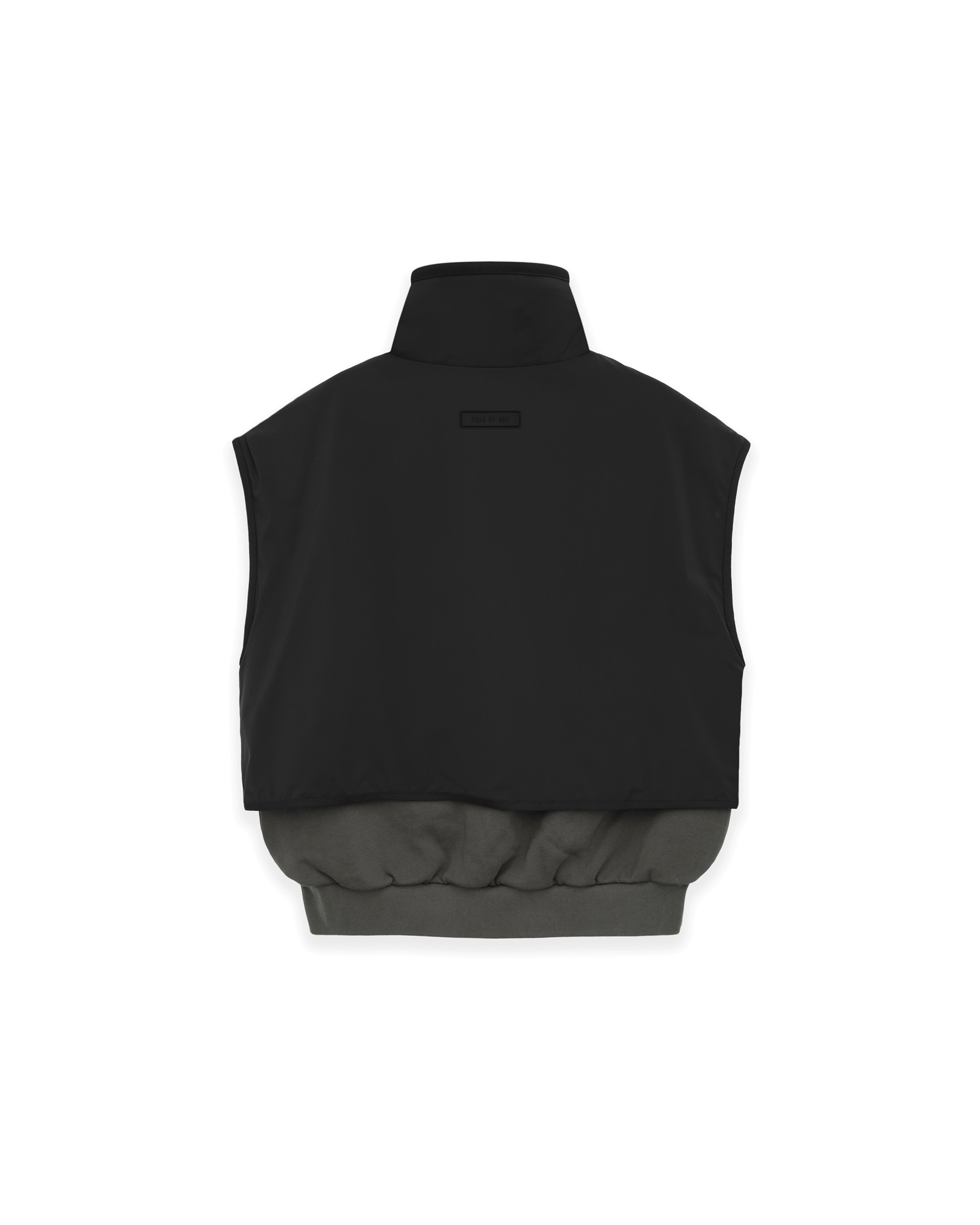 Essentials Nylon Fleece Mockneck Vest - Ink / Jet Black