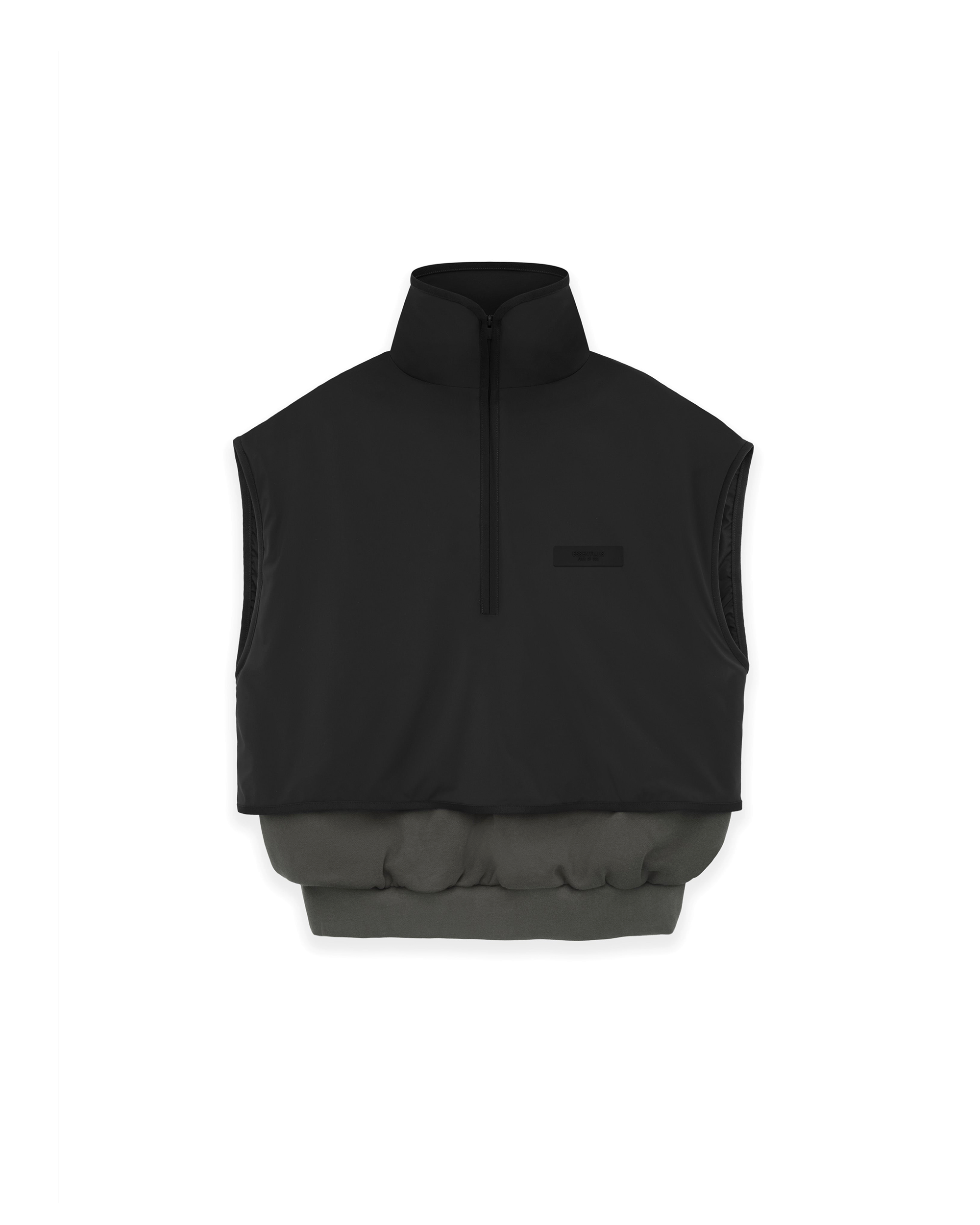 Essentials Nylon Fleece Mockneck Vest - Ink / Jet Black