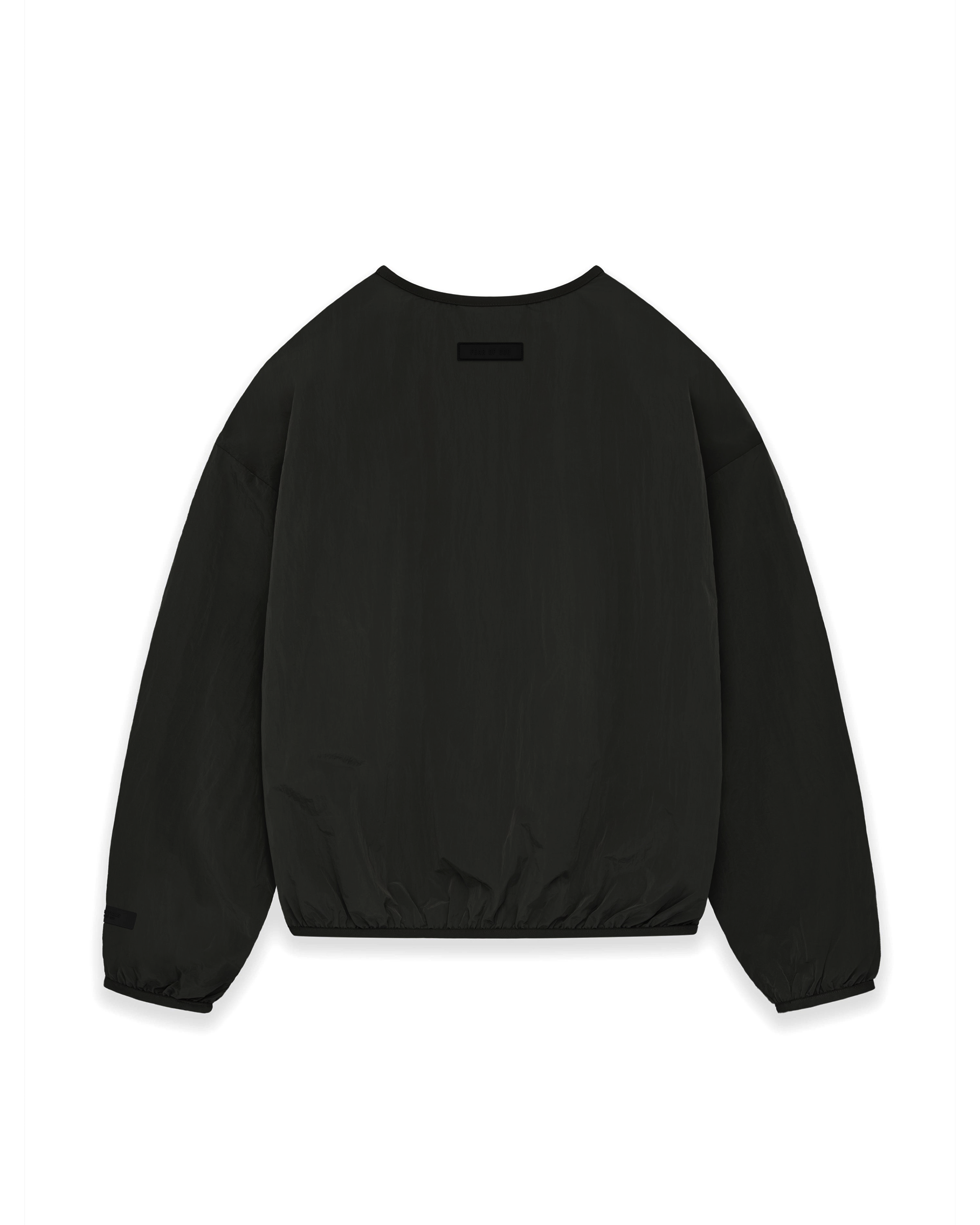 Crinkle Nylon Sweater - Jet Black
