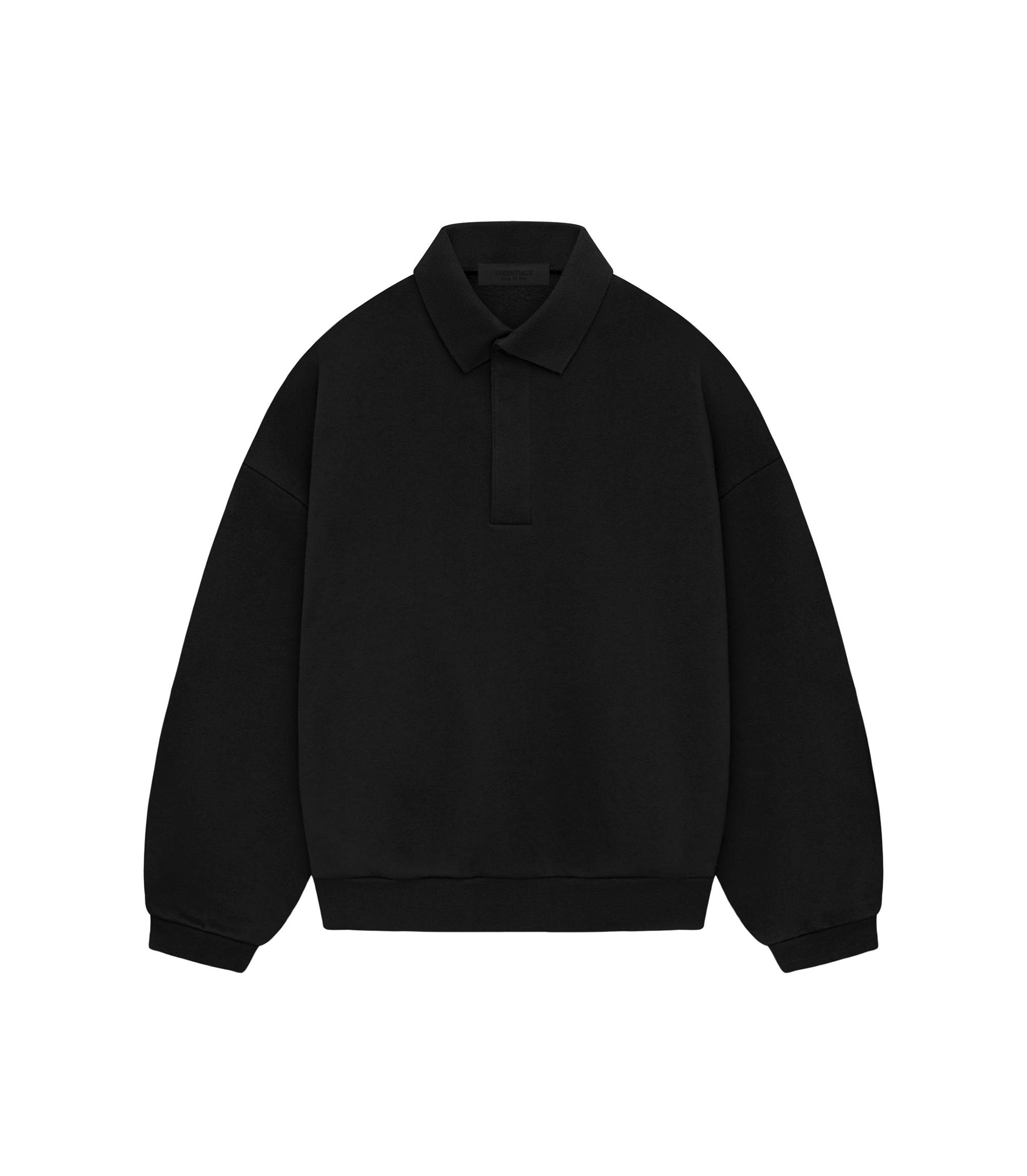 Long Sleeve Polo Shirt - Jet Black