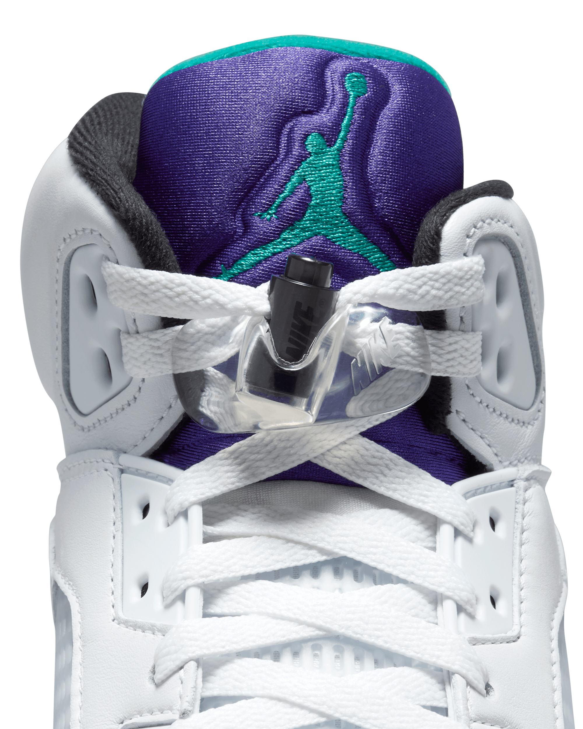Air Jordan 5 Retro OG - White / New Emerald / Grape Ice / Black
