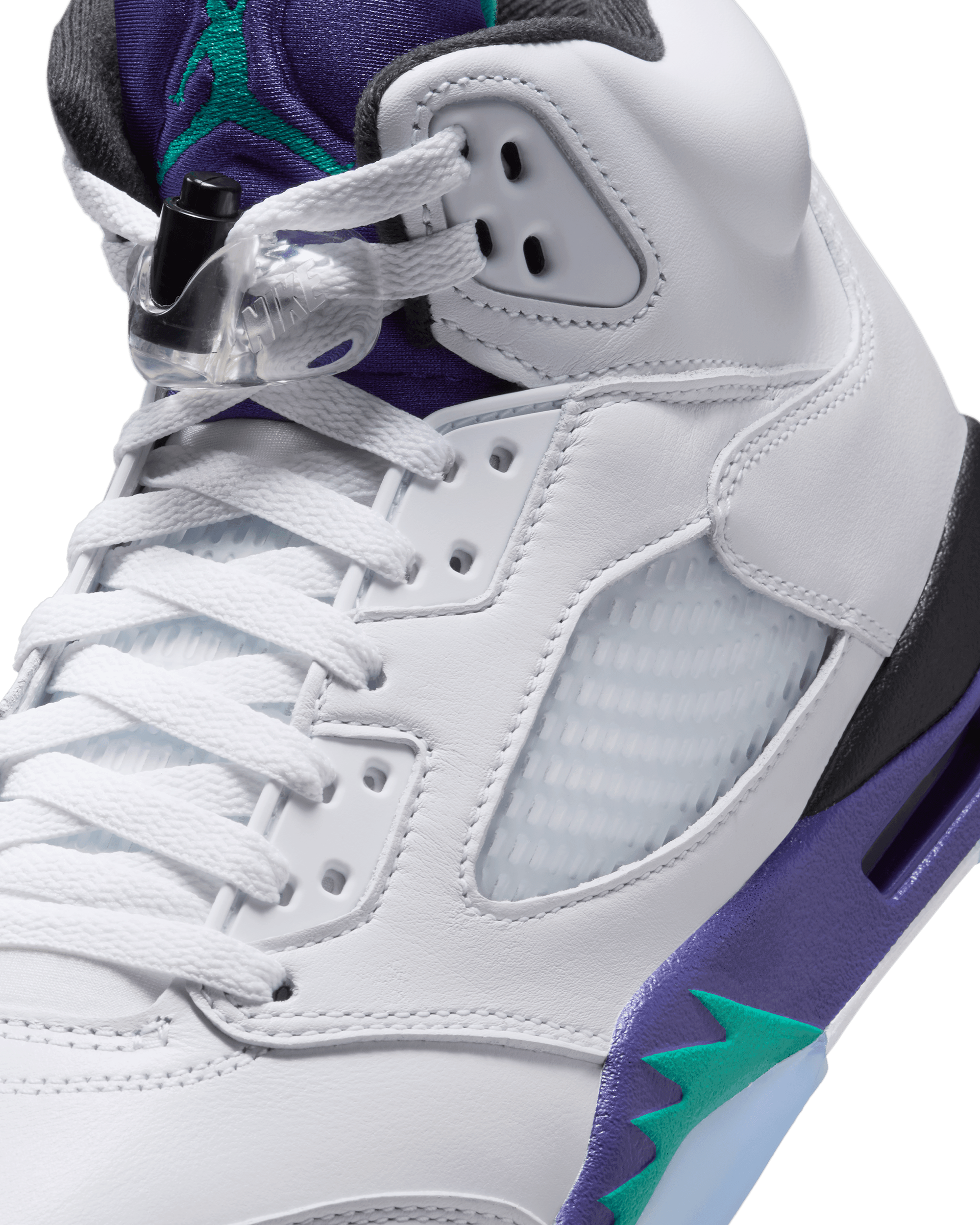 Air Jordan 5 Retro OG - White / New Emerald / Grape Ice / Black