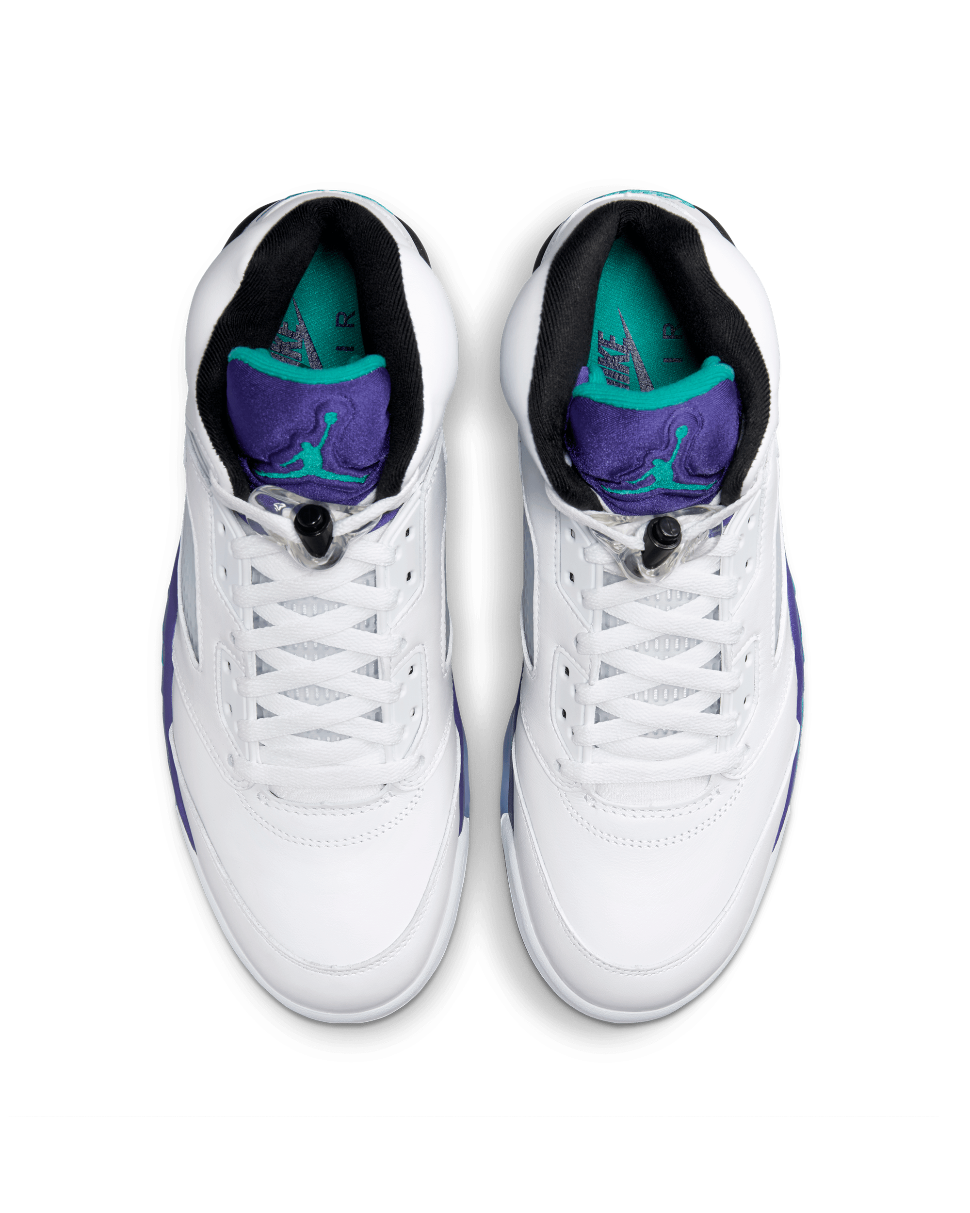Air Jordan 5 Retro OG - White / New Emerald / Grape Ice / Black