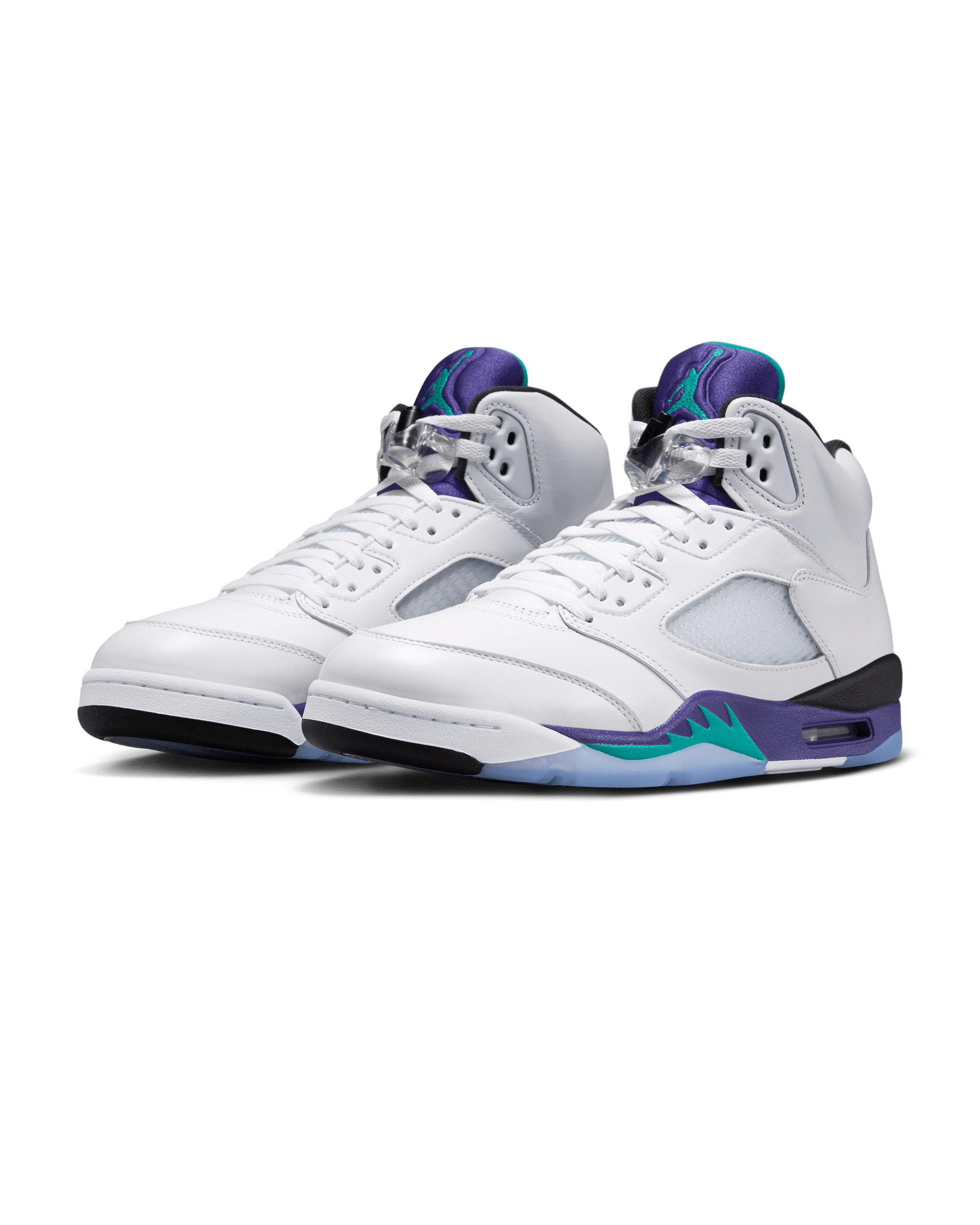 Air Jordan 5 Retro OG - White / New Emerald / Grape Ice / Black