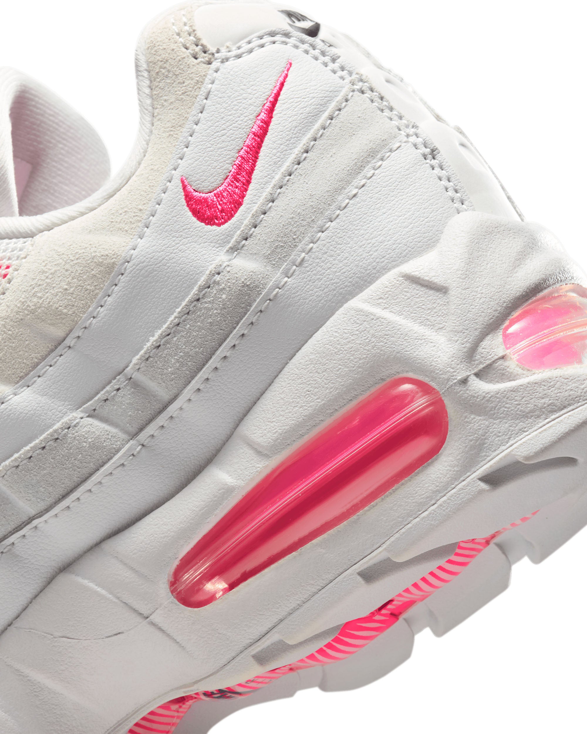 grey and pink nike 95