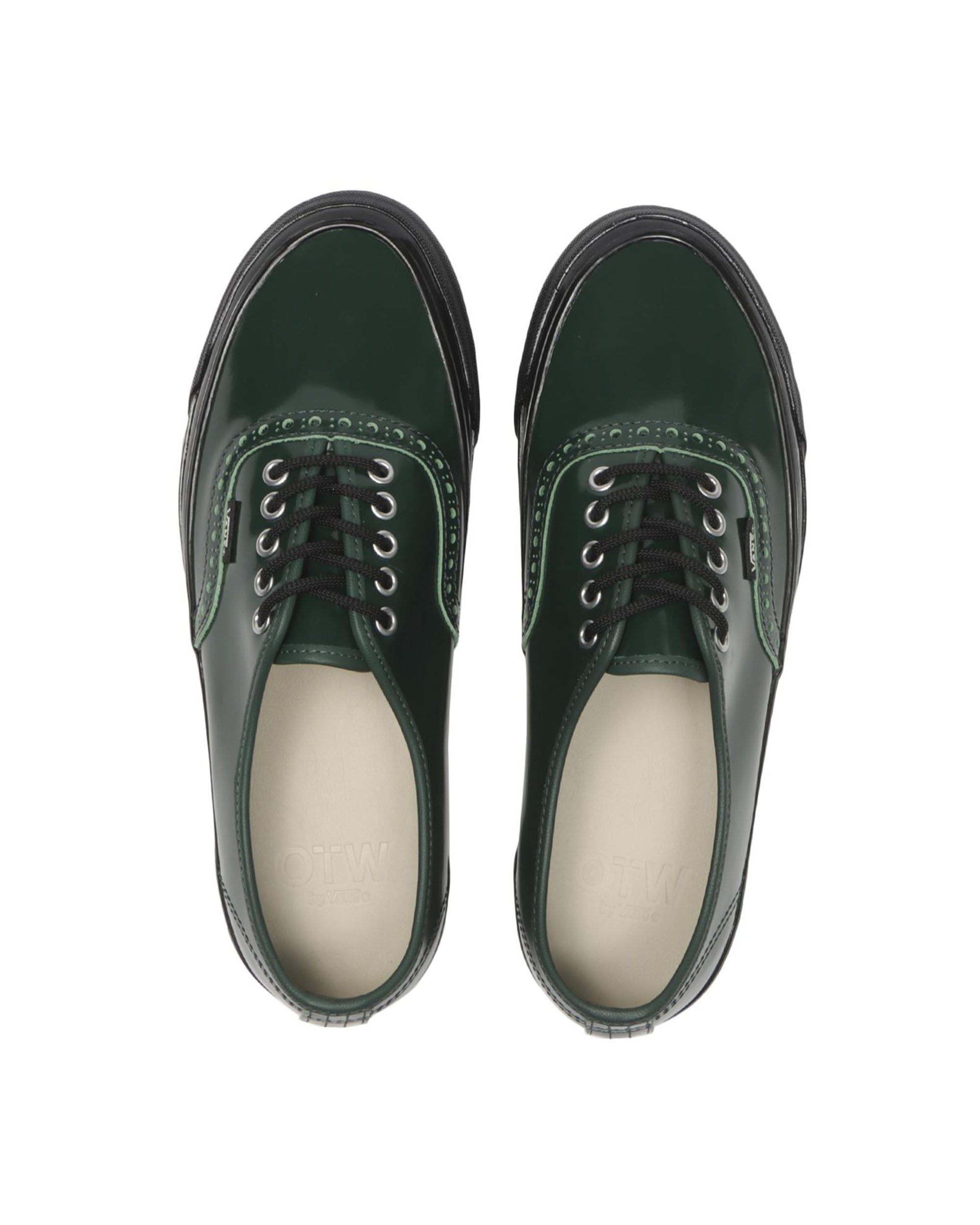 OTW Authentic 44 Siped Vibram Gloss Leather Brogue - Emerald / Black
