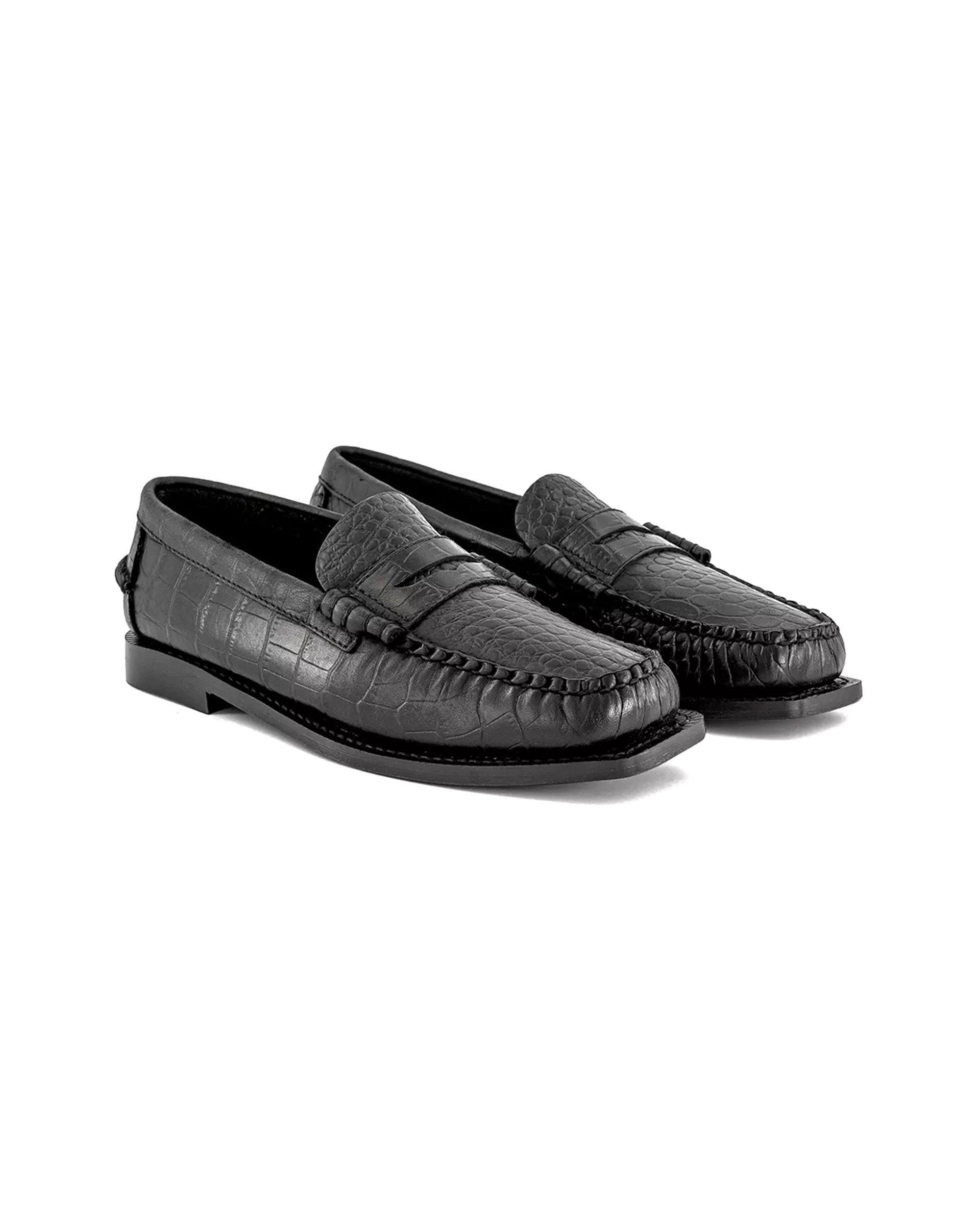 Women's Madison Crocodile - Black