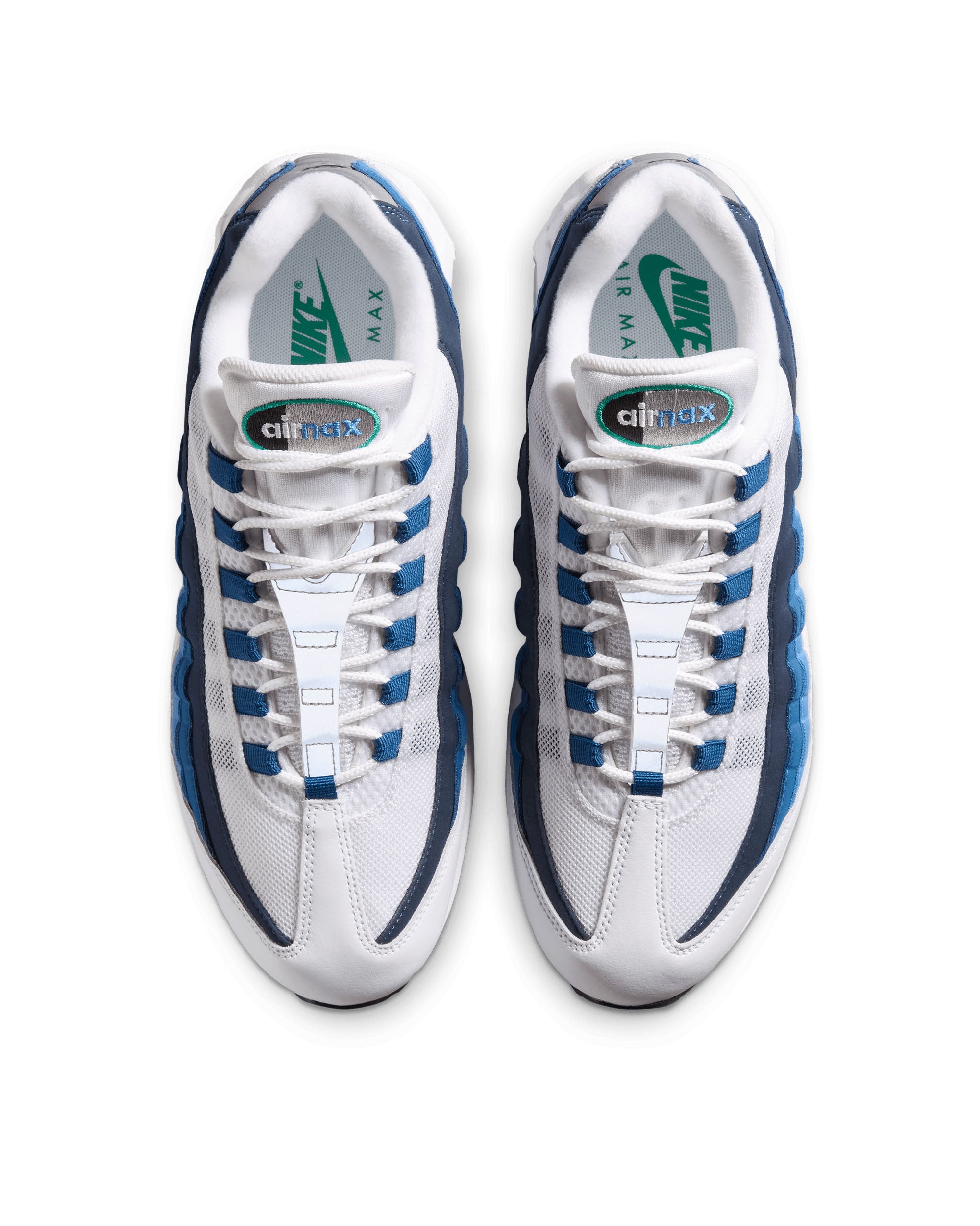 Nike Air Max 95 OG - White / Emerald Green / Lake Blue