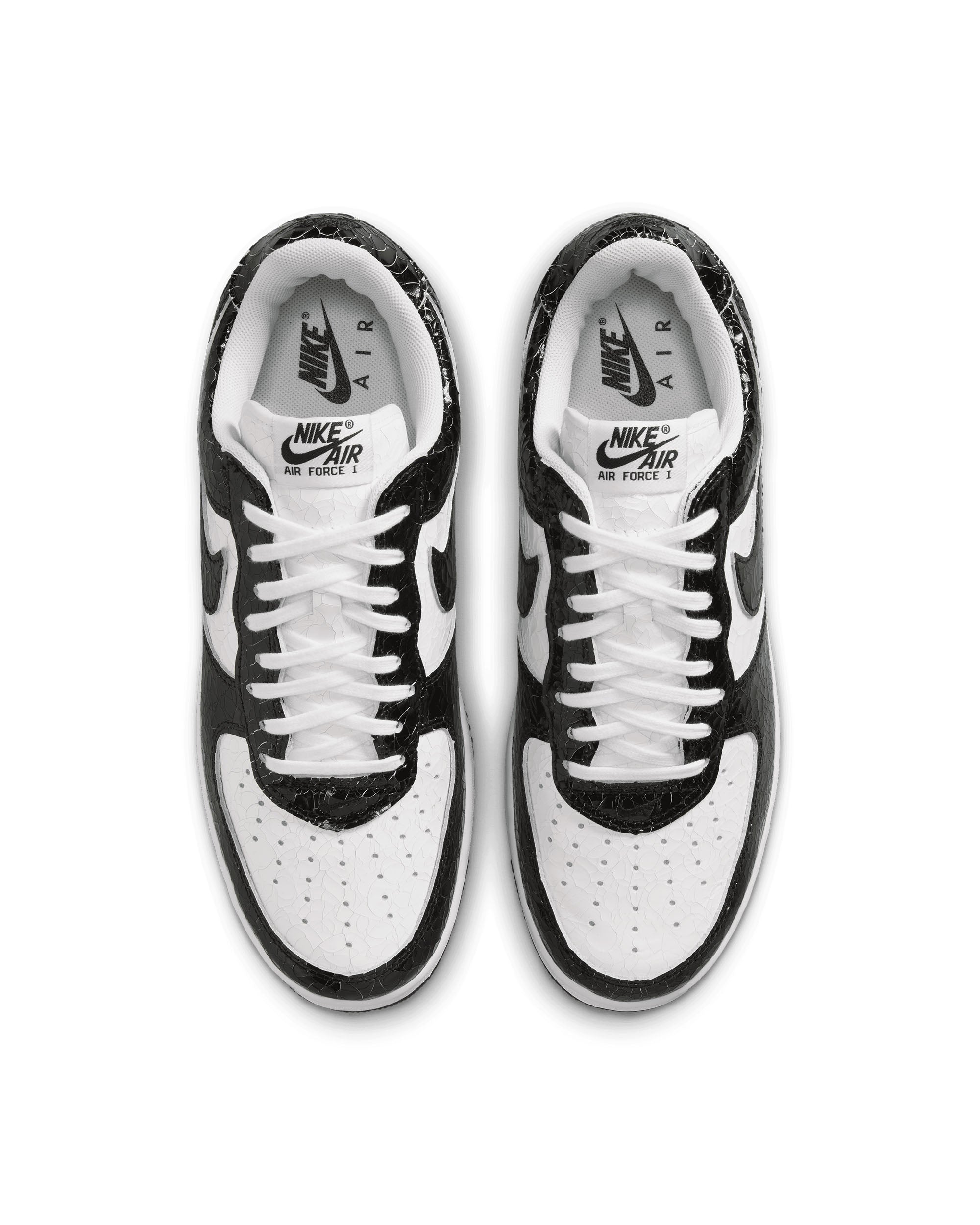 Air Force 1 Cracked Leather - Black / White