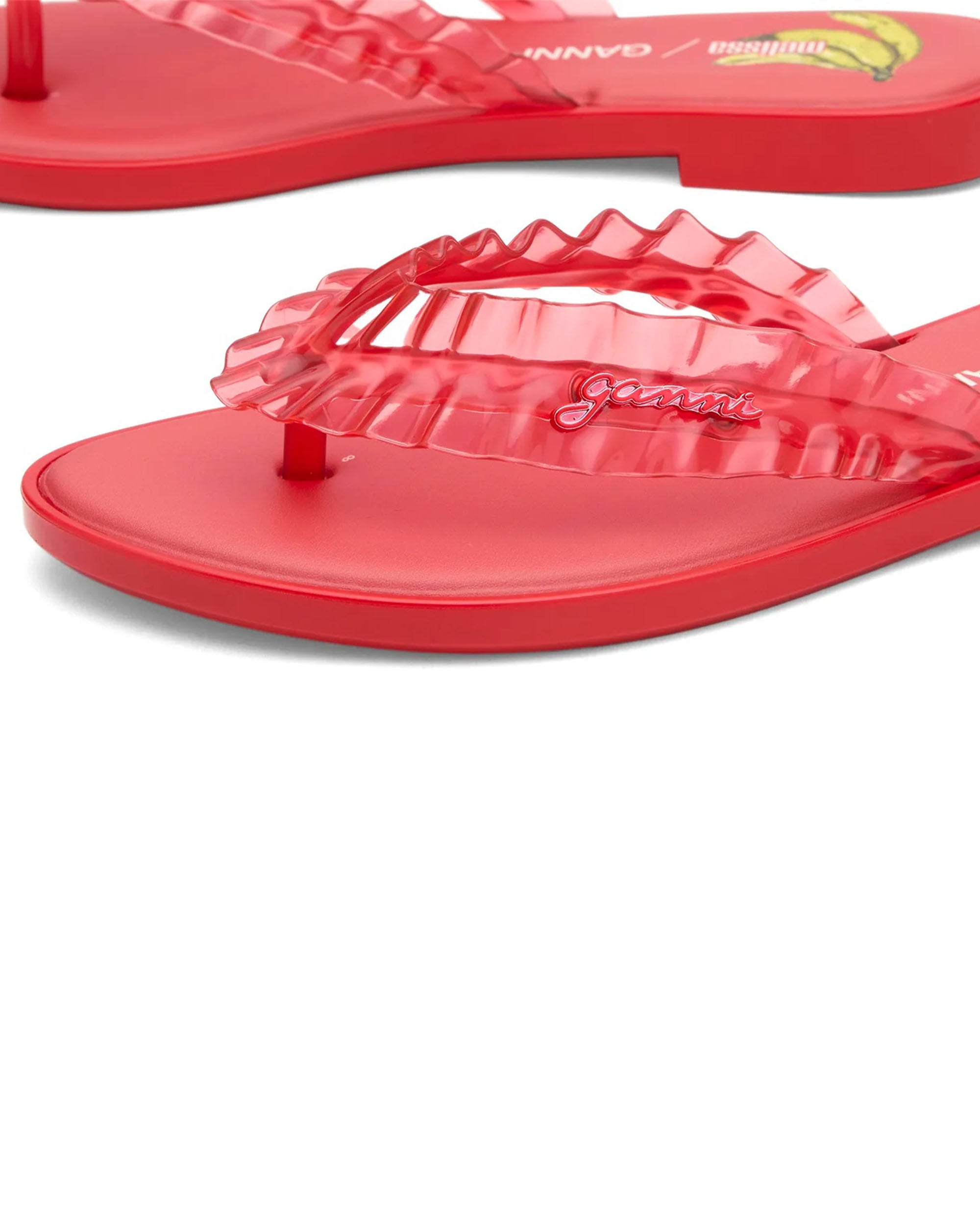 Ganni Flip Flop Slim - Red