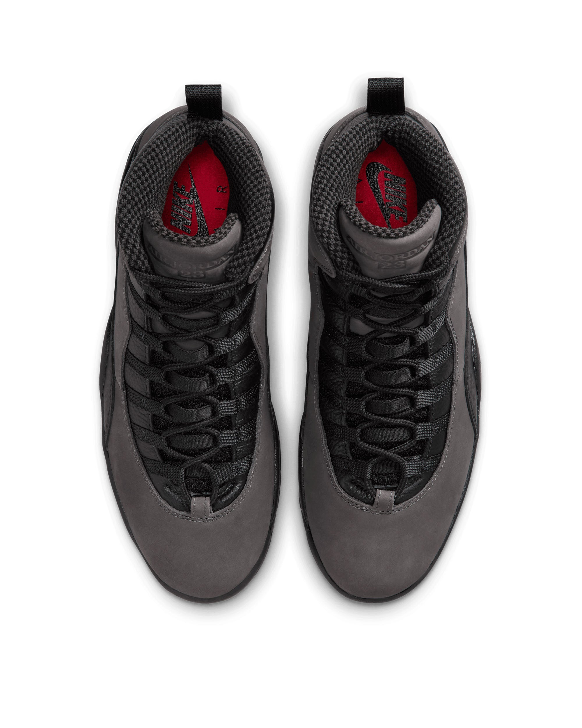 Air Jordan 10 Retro "Shadow" - Charred Grey / True Red / Black