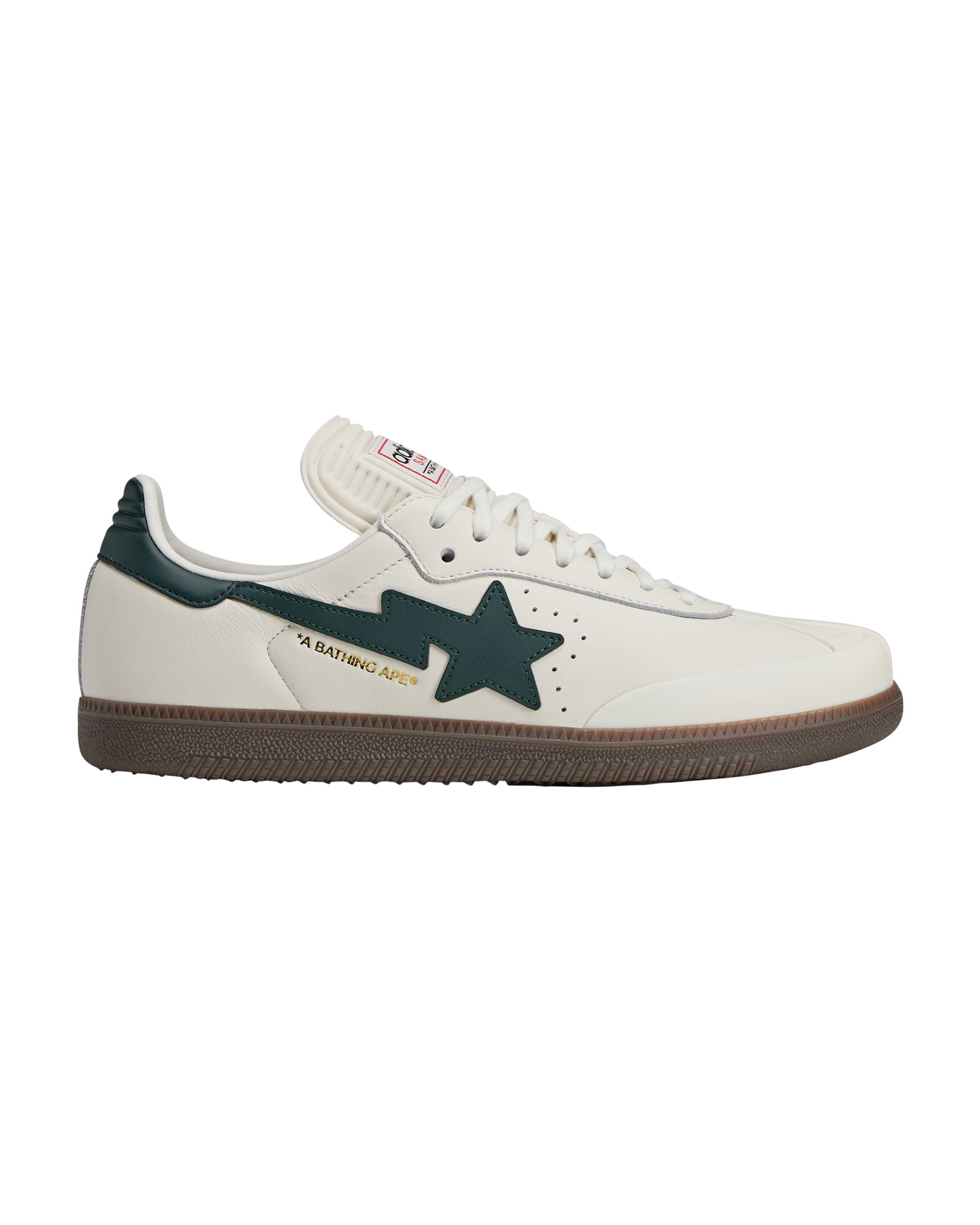 BAPE Samba - White / Green / Gum