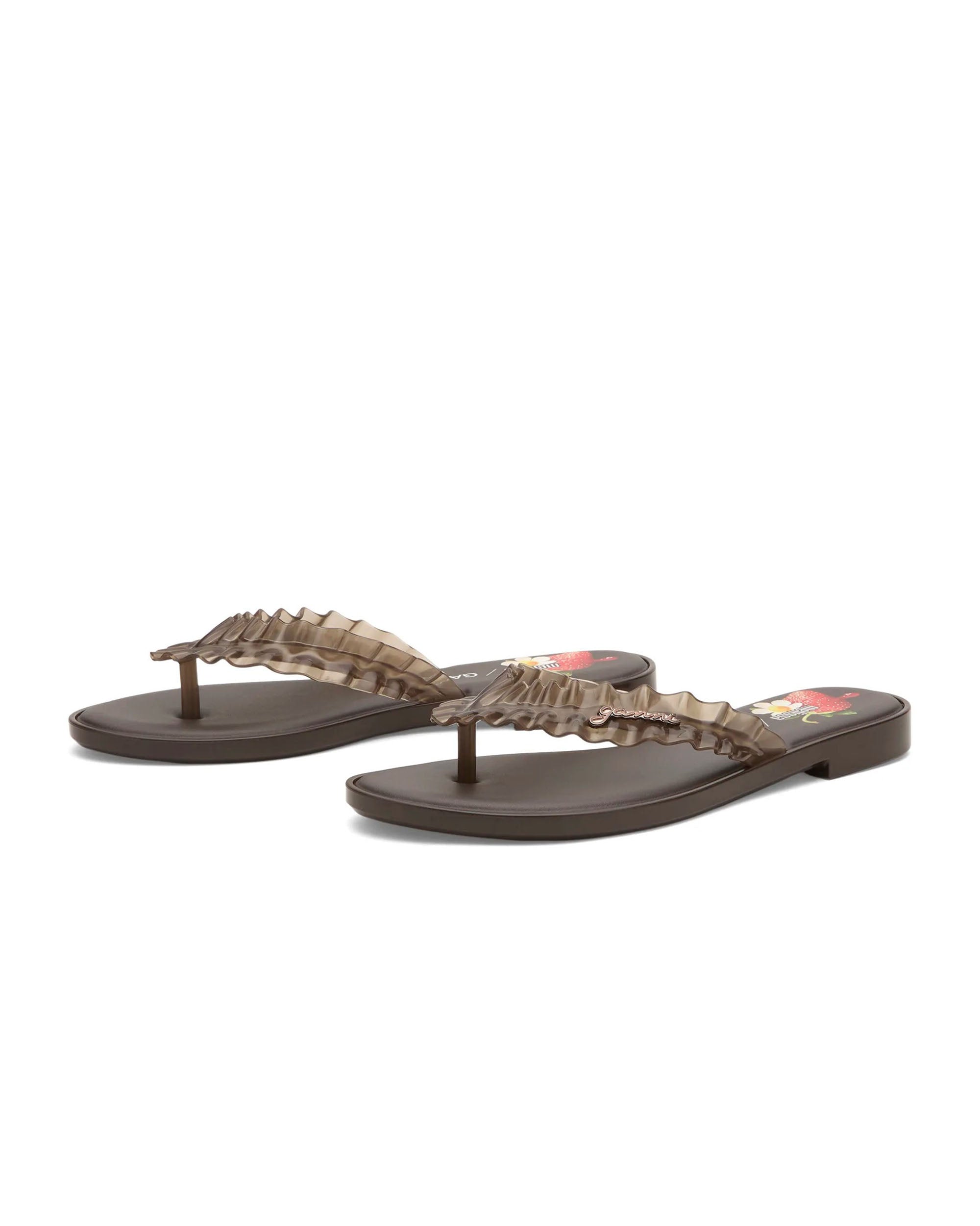 Ganni Flip Flop Slim - Brown
