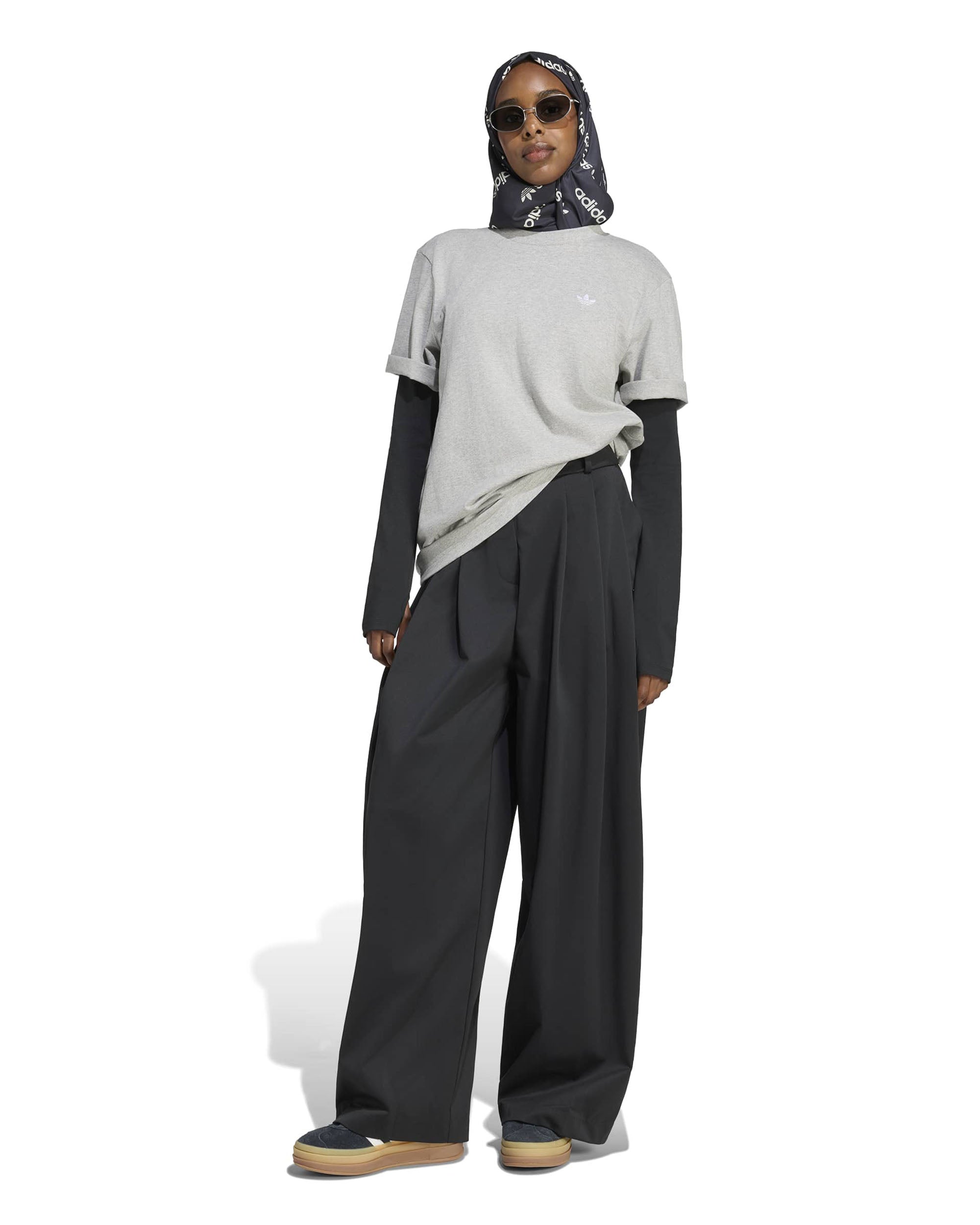 Pleated Pant - Black / White
