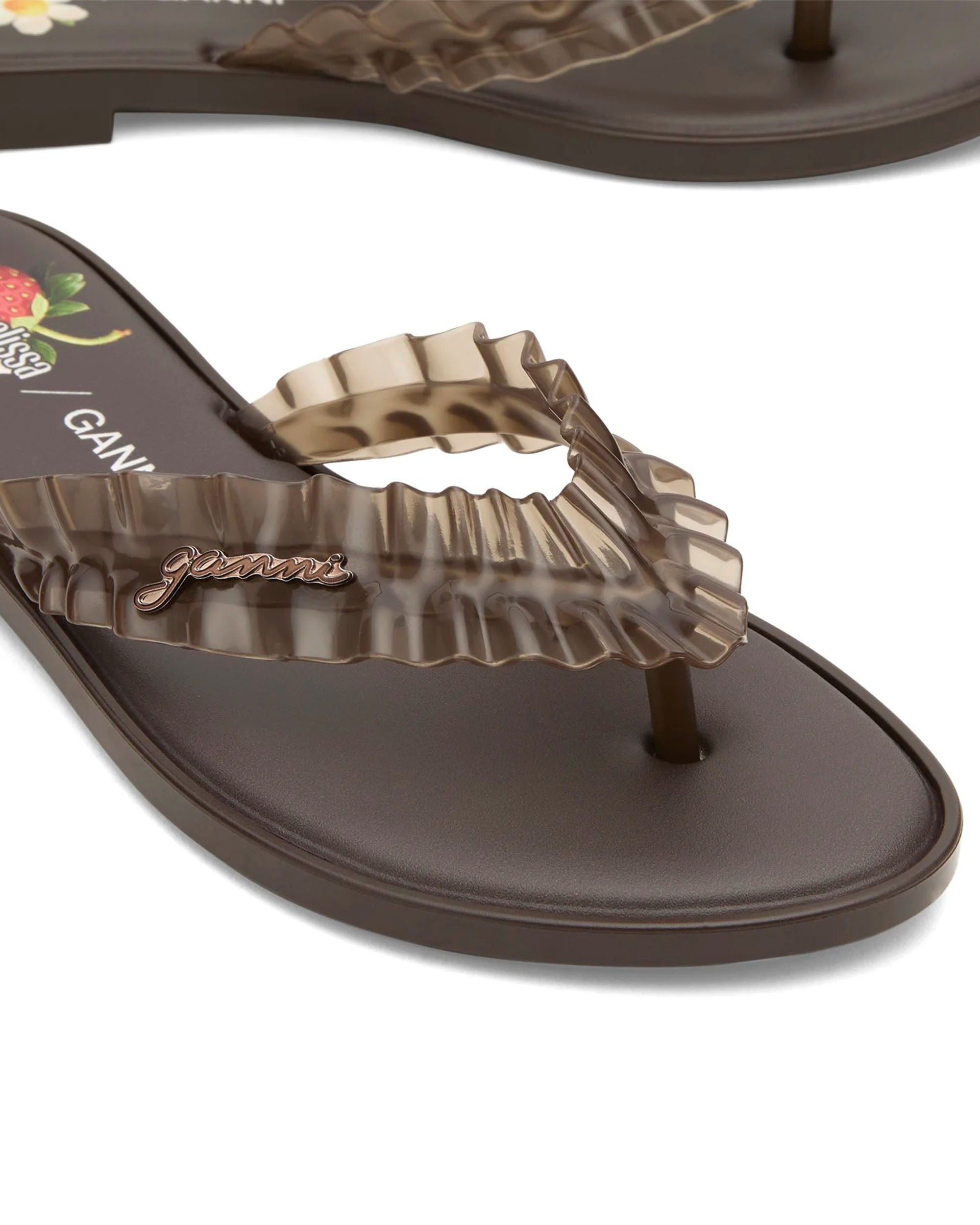 Ganni Flip Flop Slim - Brown