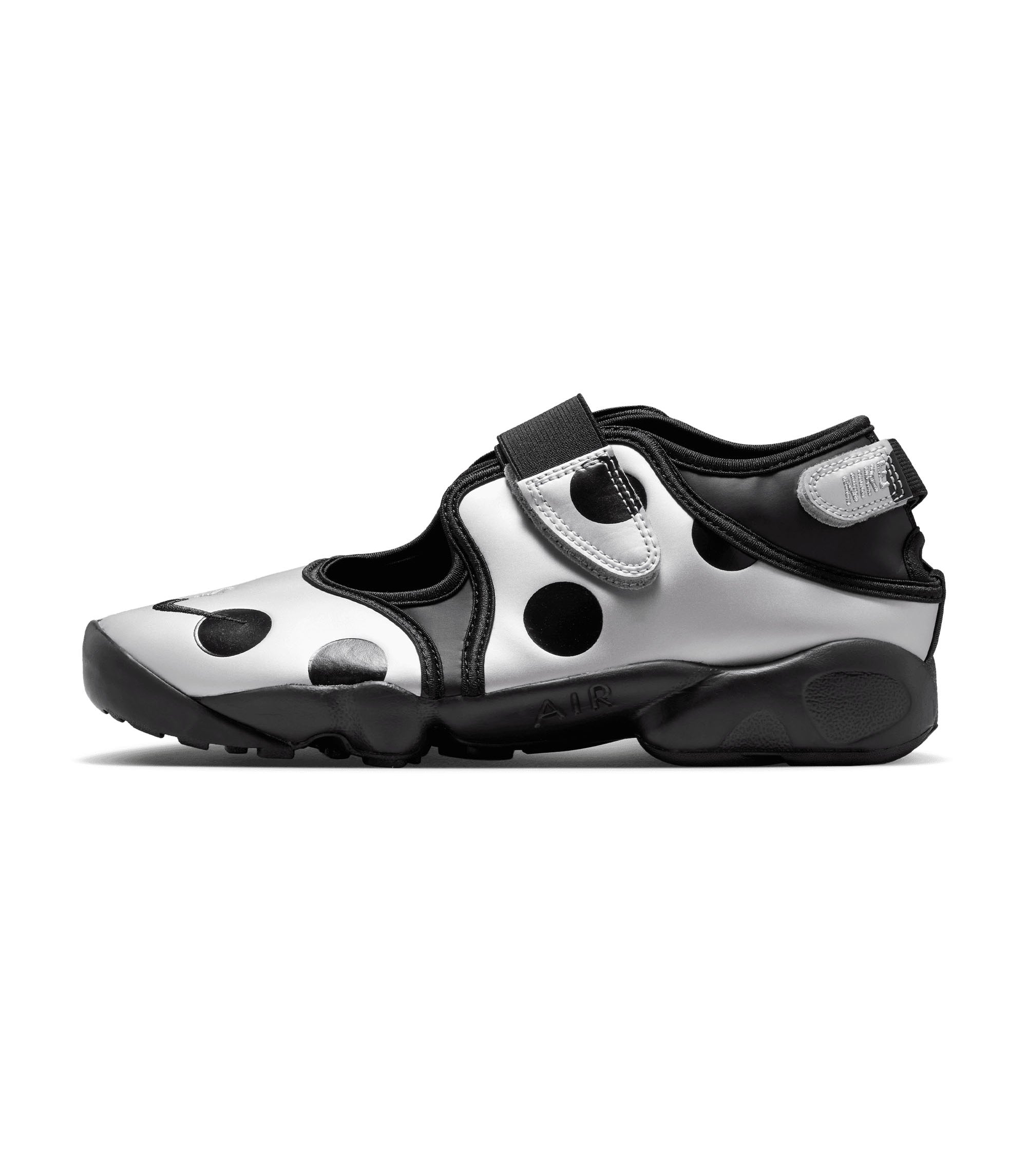 Womens Air Rift Polka Dot - Black / Metallic Silver