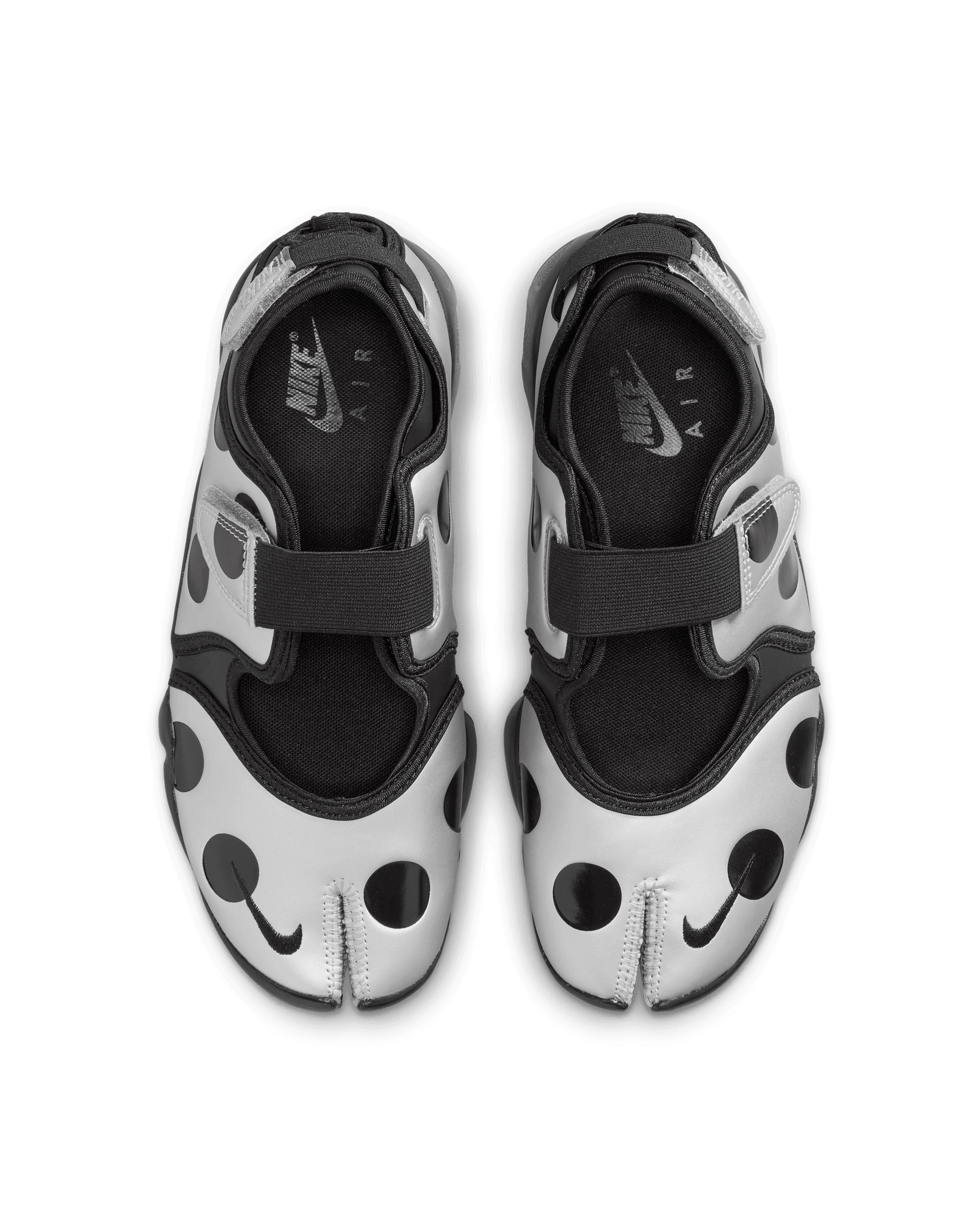 Womens Air Rift Polka Dot - Black / Metallic Silver