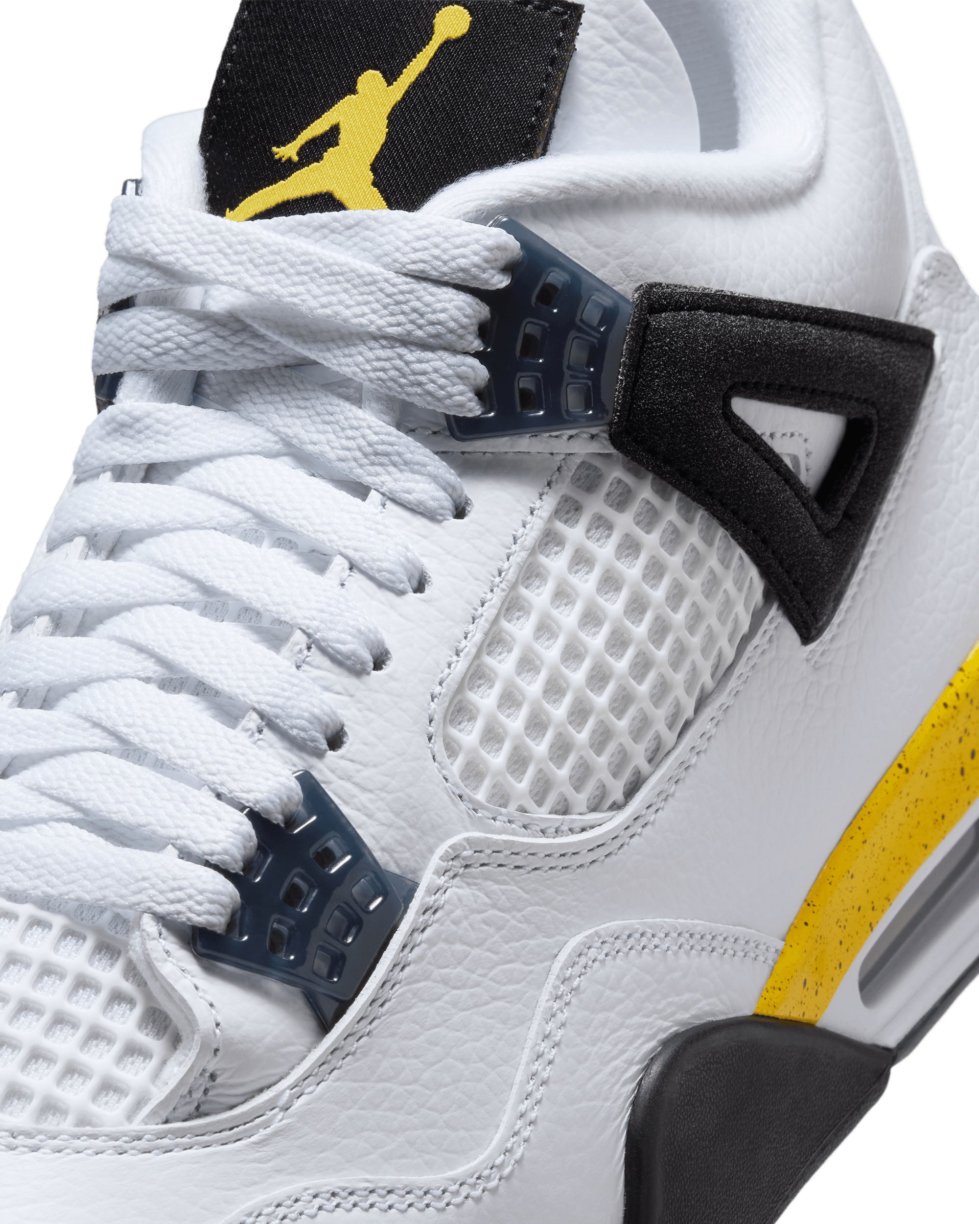 Air Jordan 4 Retro "Tour Yellow" - White / Tour Yellow / Dark Blue Grey / Black