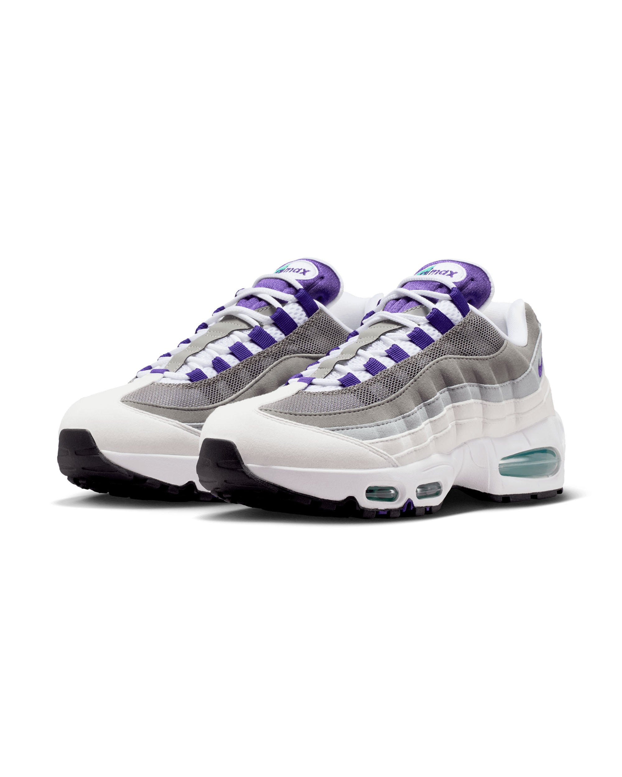 Womens Air Max 95 OG - White / Court Purple / Emerald