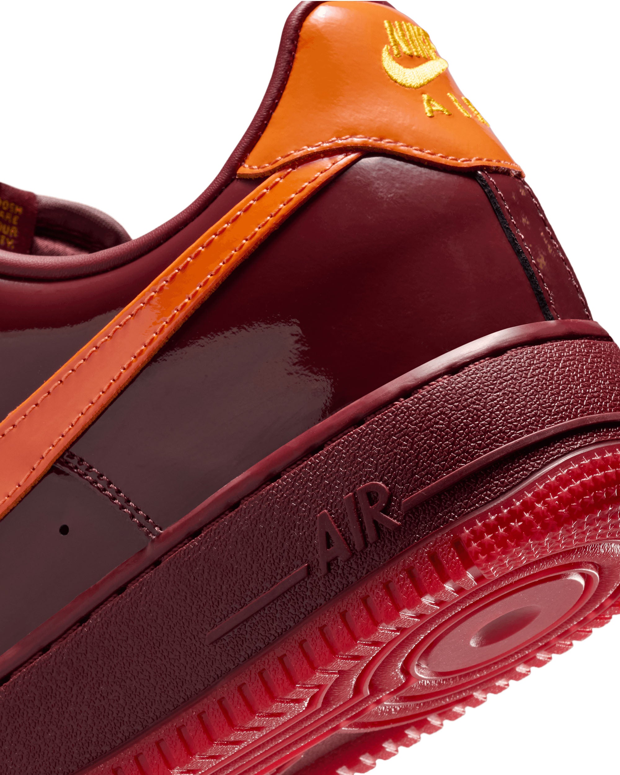 Air Force 1 Low Patent - Dark Team Red / University Gold
