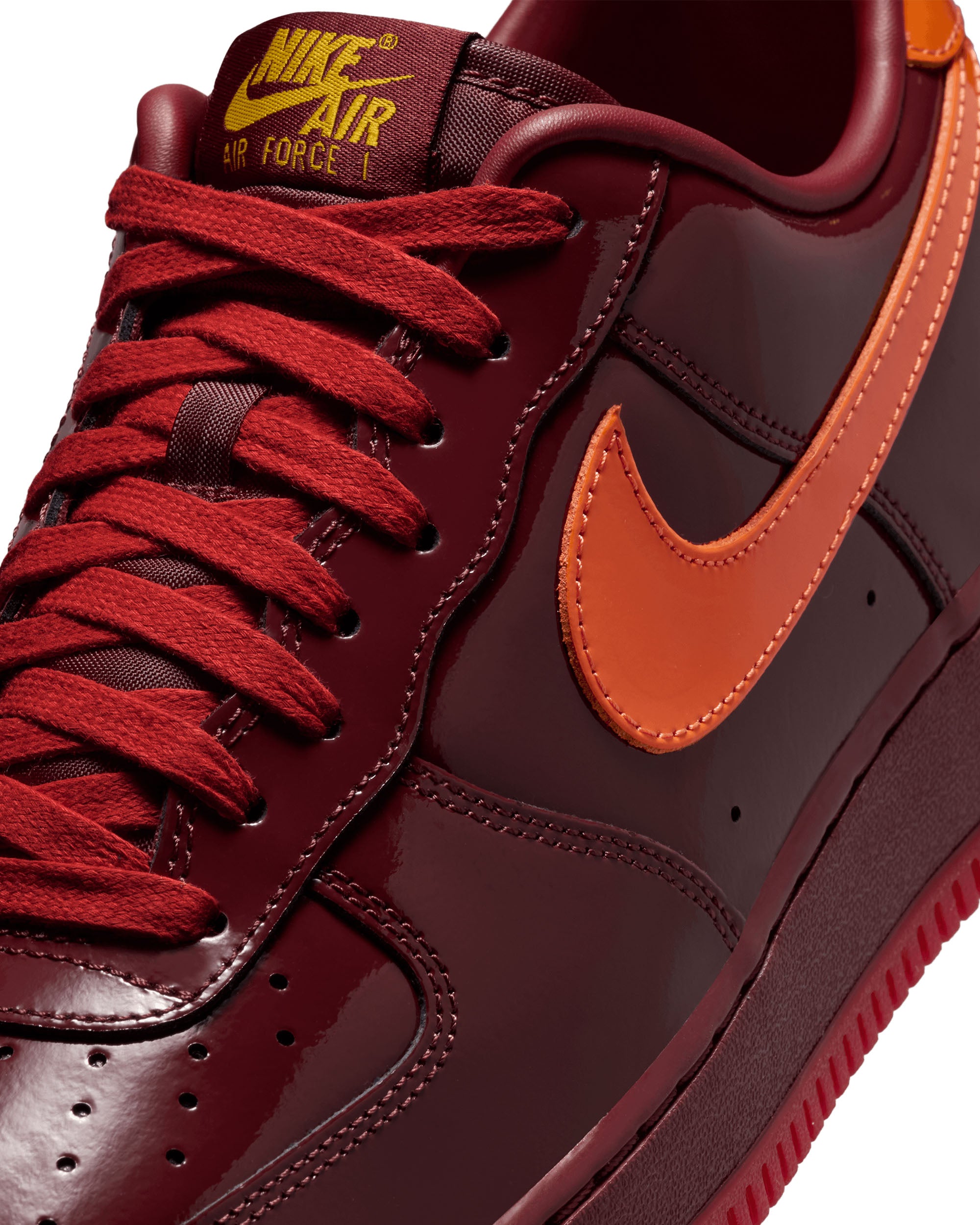 Air Force 1 Low Patent - Dark Team Red / University Gold