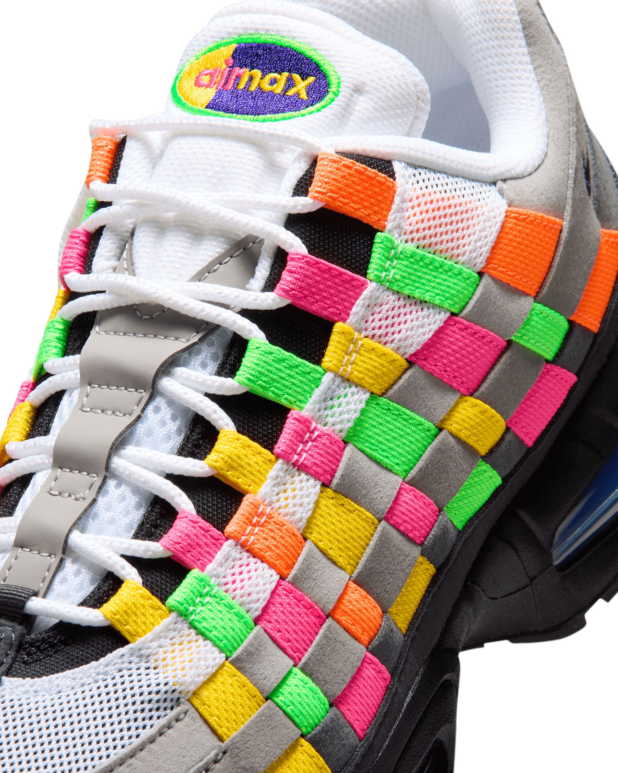 Air Max 95 Woven Big Bubble - White / Purple Dynasty / Pearl Grey