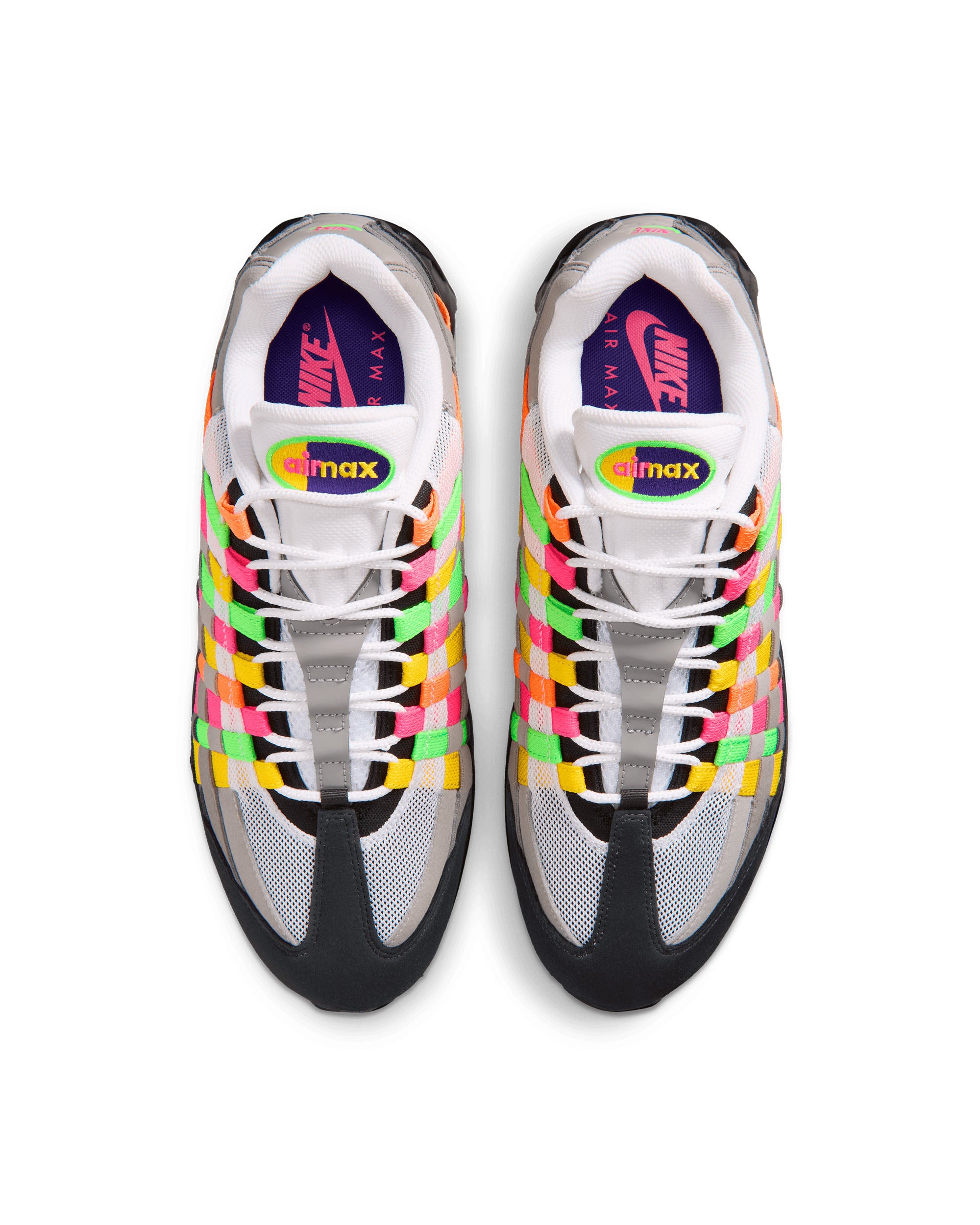 Air Max 95 Woven Big Bubble - White / Purple Dynasty / Pearl Grey