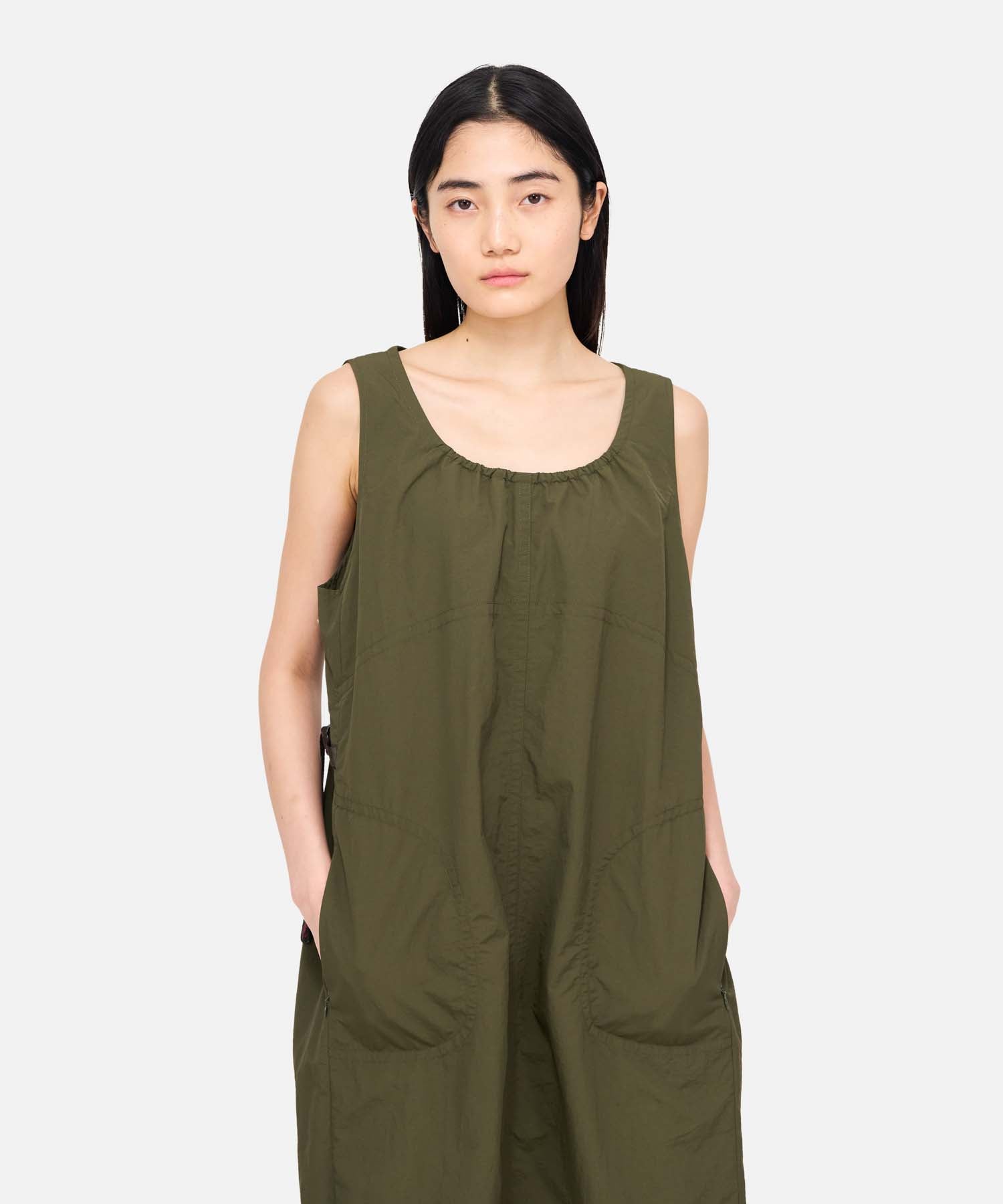 Nylon Dress - Deep Olive